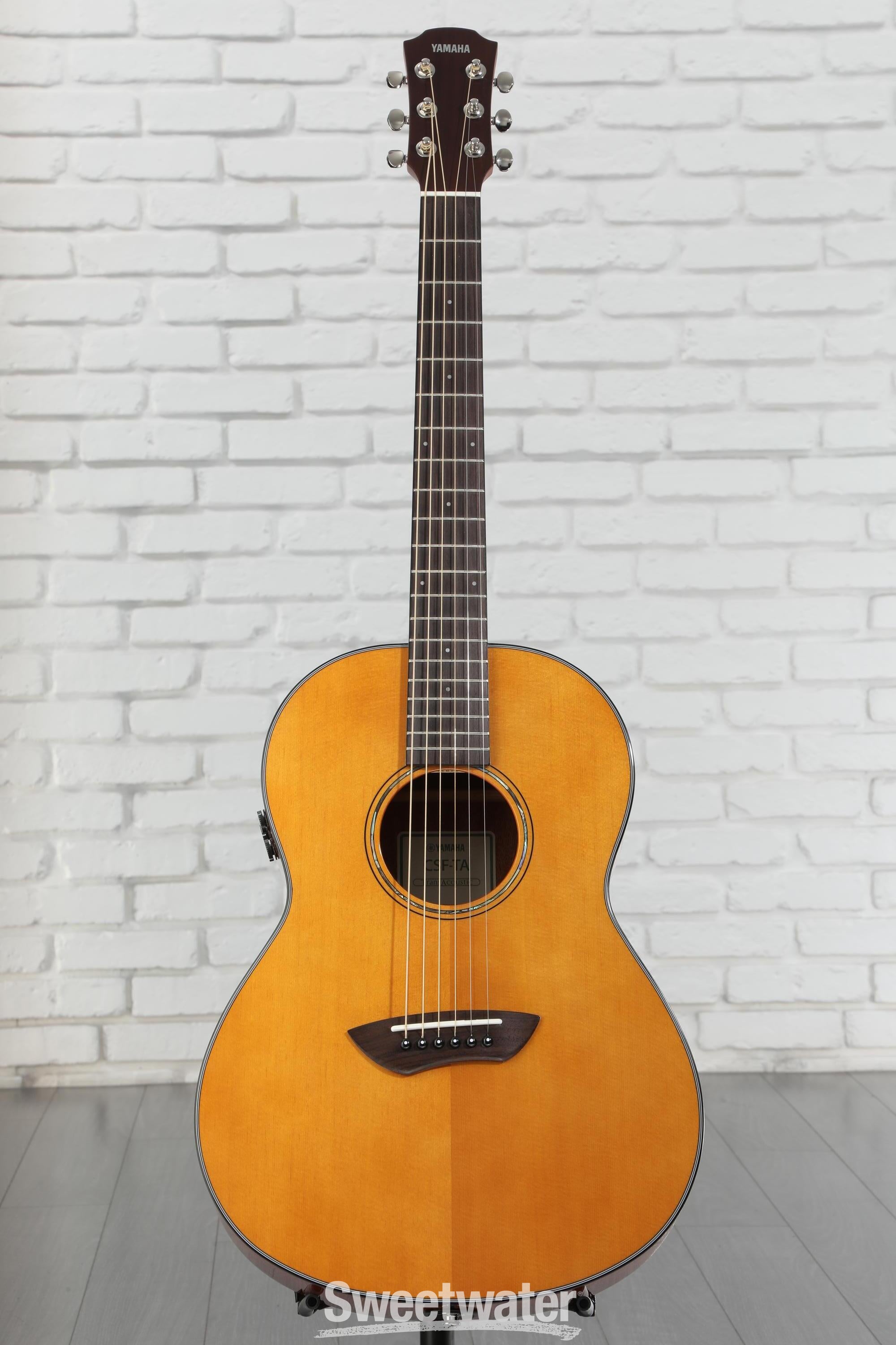 Yamaha CSF-TA TransAcoustic Parlor Guitar - Vintage Natural