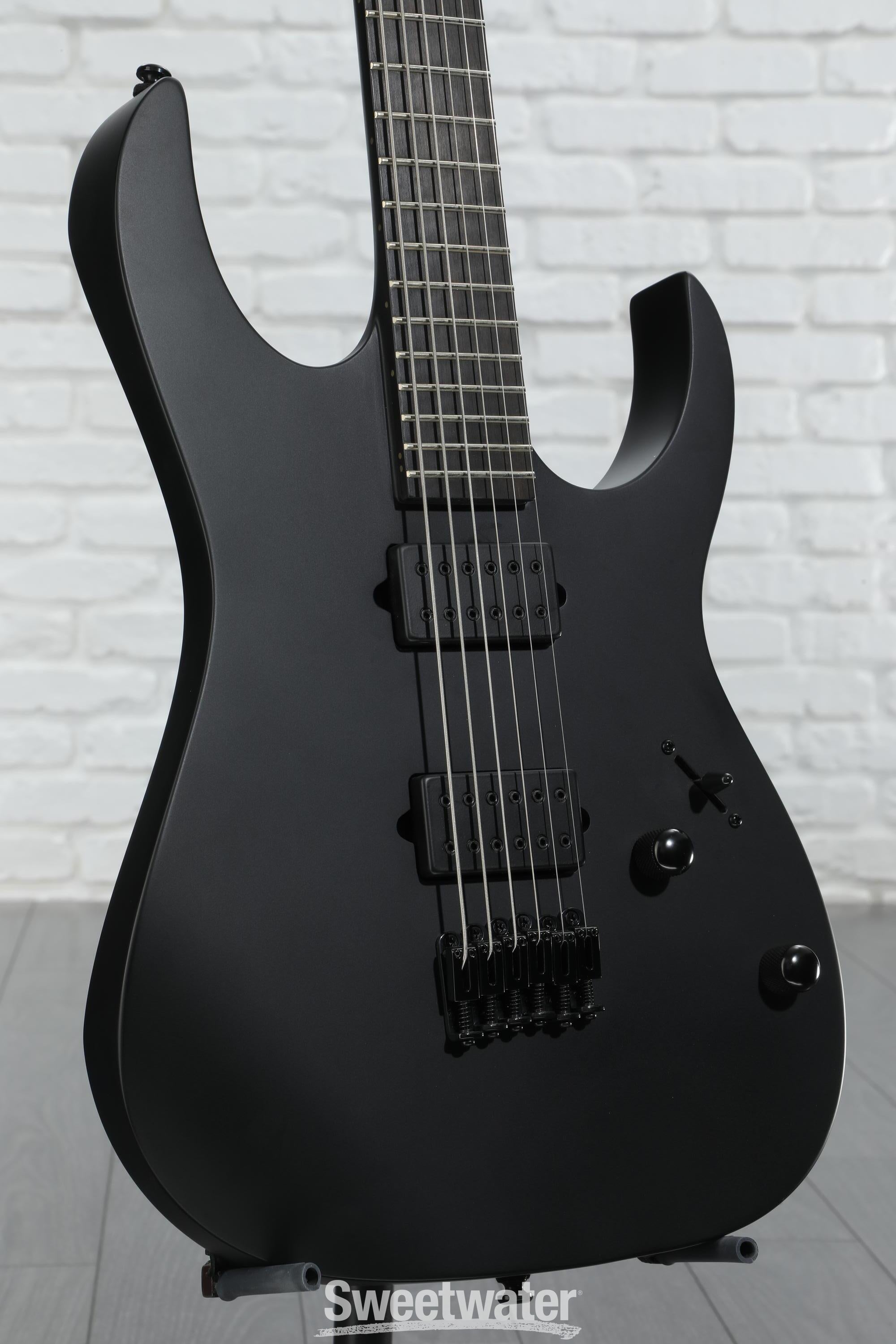 Ibanez Iron Label RGRTBB21-BKF バリトン Ibanez RGRTBB21 Iron Label Baritone Electric Guitar | zZounds