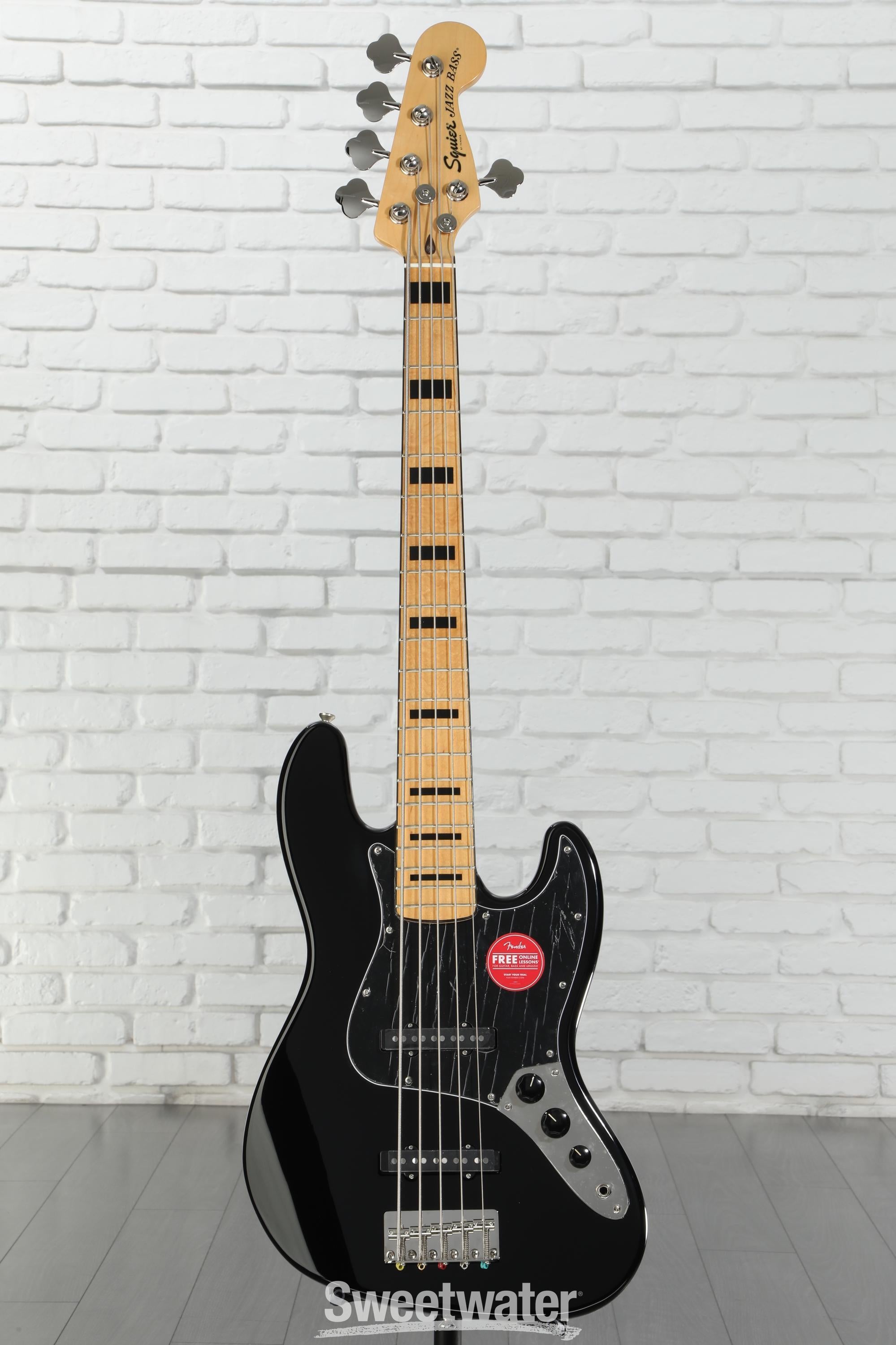 Squier Classic Vibe '70s Jazz Bass V - Black with Maple