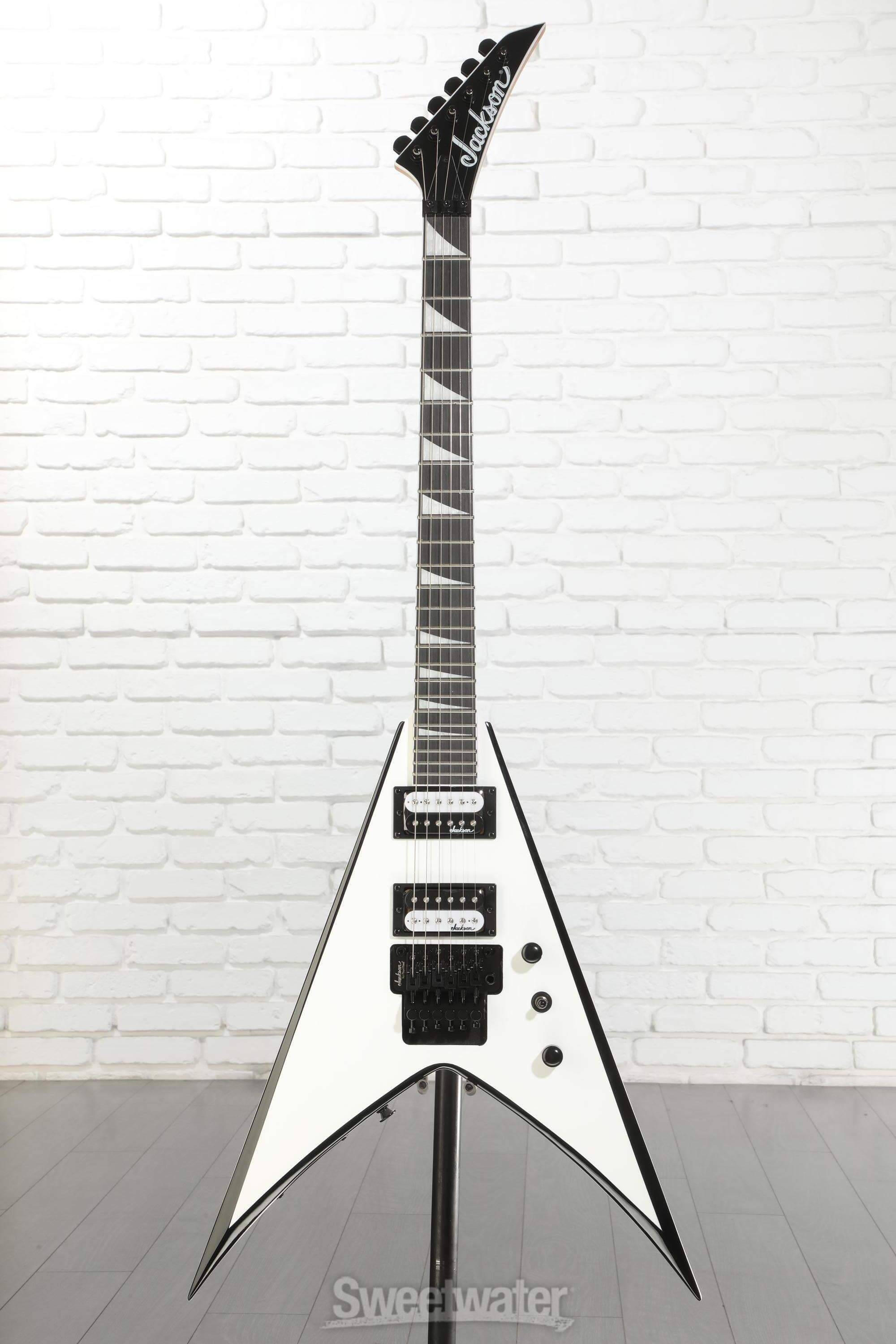 Jackson JS Series King V JS32 - White with Black Bevels | Sweetwater