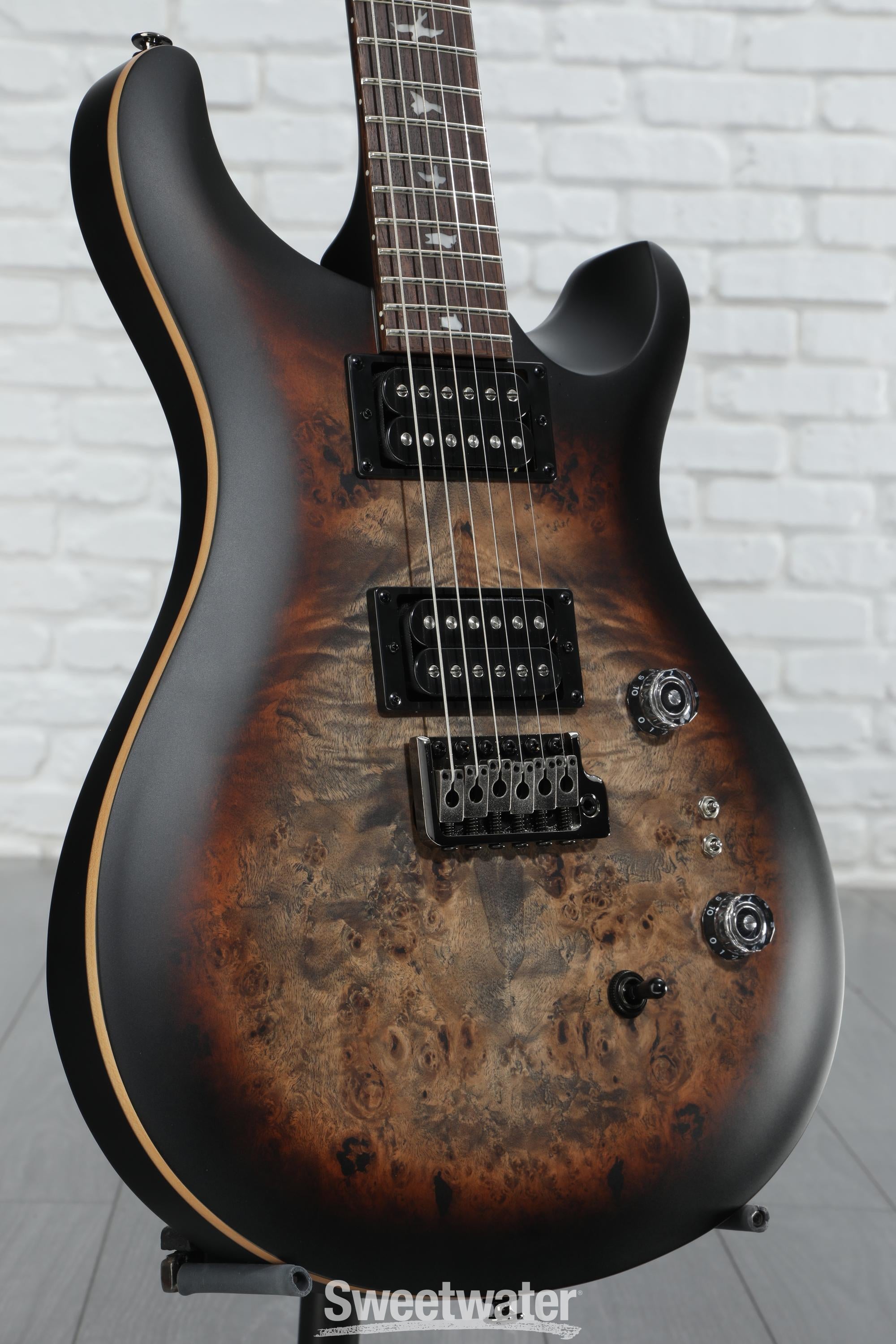 PRS SE Custom 24-08 Exotic Electric Guitar - Charcoal Cherry