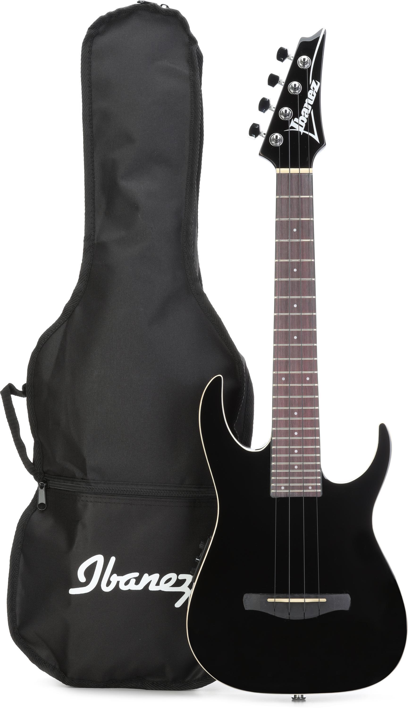 Ibanez URGT100BK RG Electric Tenor Ukulele Black Sweetwater
