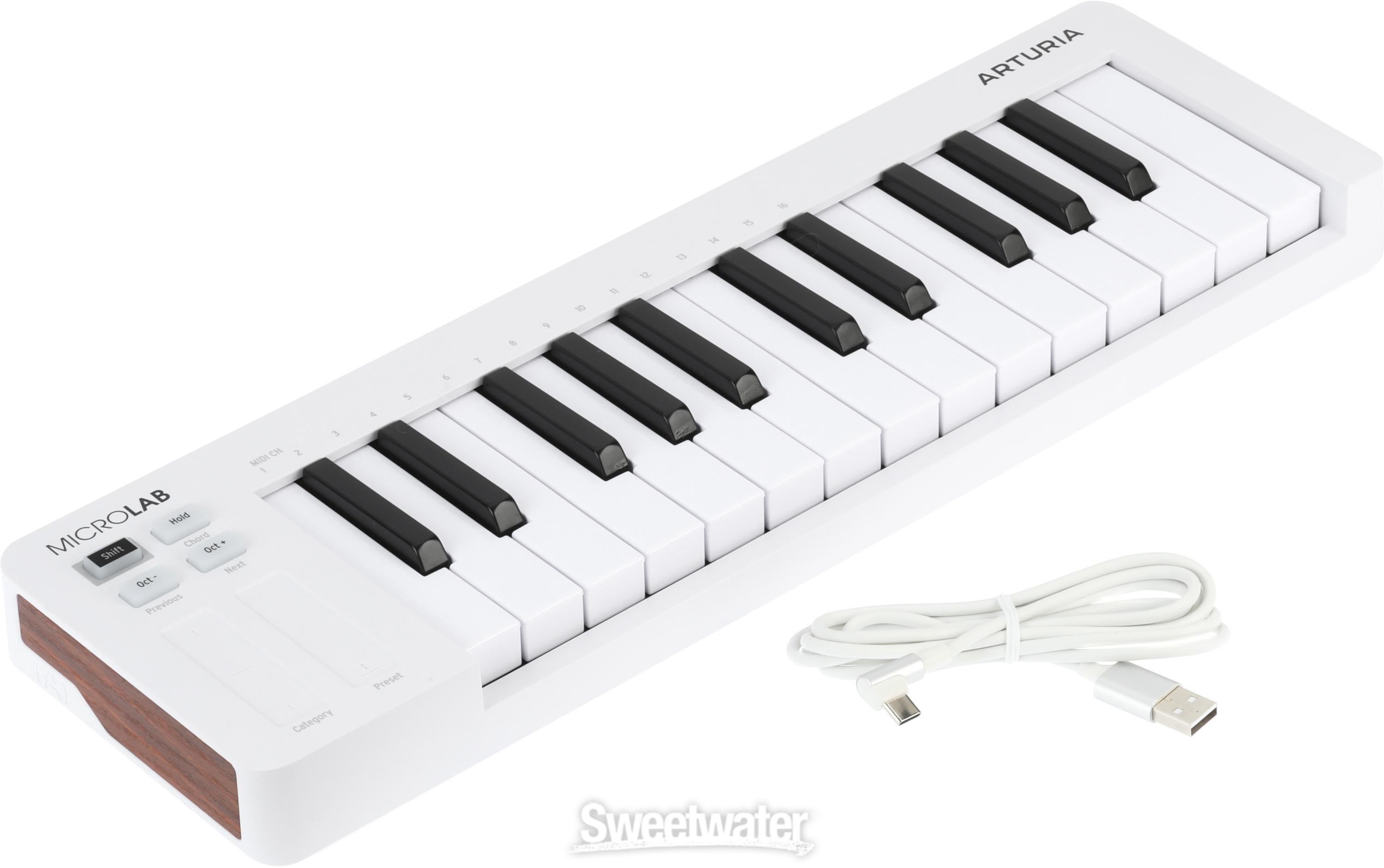 ARTURIA MicroLab MK3 Midiキーボード 25key Arturia MicroLab mk3 25-key Keyboard Controller - White