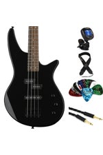 Photo of Jackson Spectra JS2 Bass Guitar Essentials Bundle - Gloss Black
