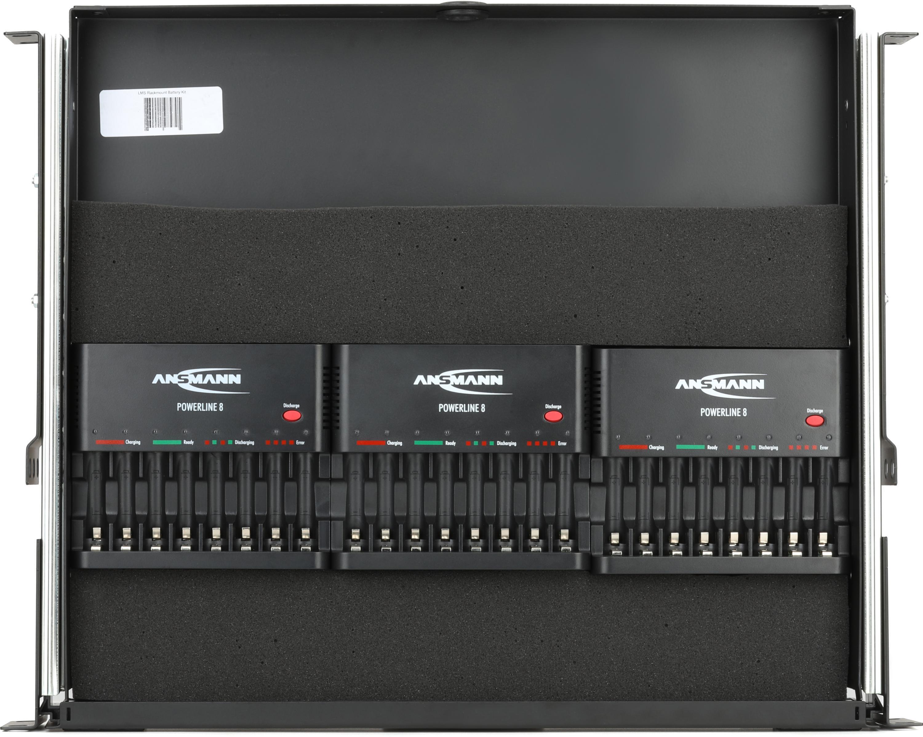 Bundled Item: Ansmann Rackmount Drawer with 3 Powerline 8 Battery Chargers