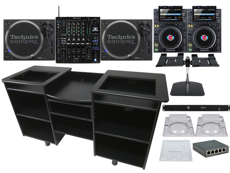Technics SL-1200MK3 & Pioneer DJM-400セット RAB Audio ProRak DJ Suite with Technics SL-1200MK7 and