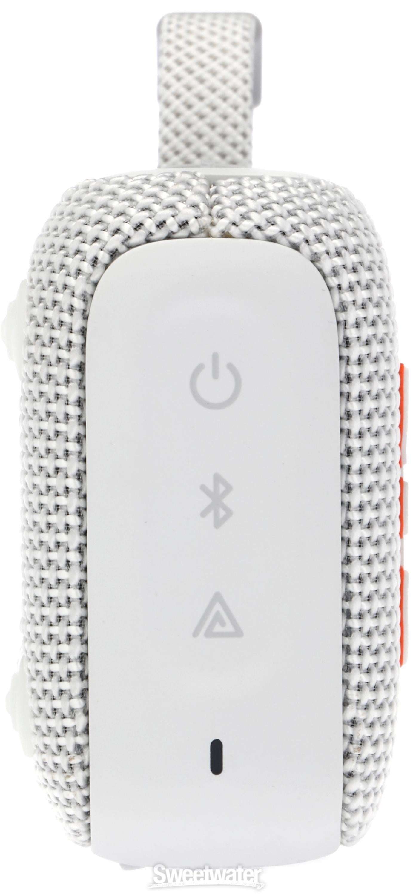 JBL Go 4 Portable Waterproof Bluetooth Speaker - White | Sweetwater