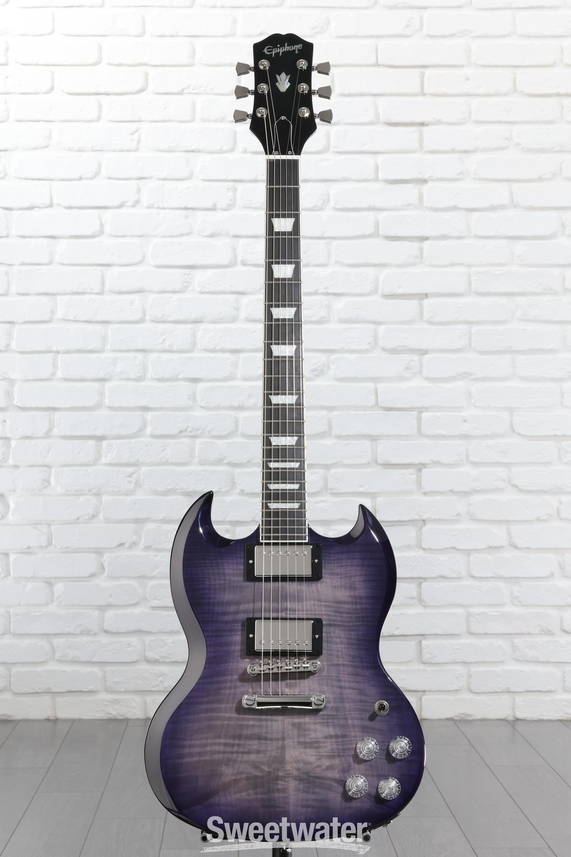 Epiphone SG Modern Figured Electric Guitar - Purple Burst | Sweetwater