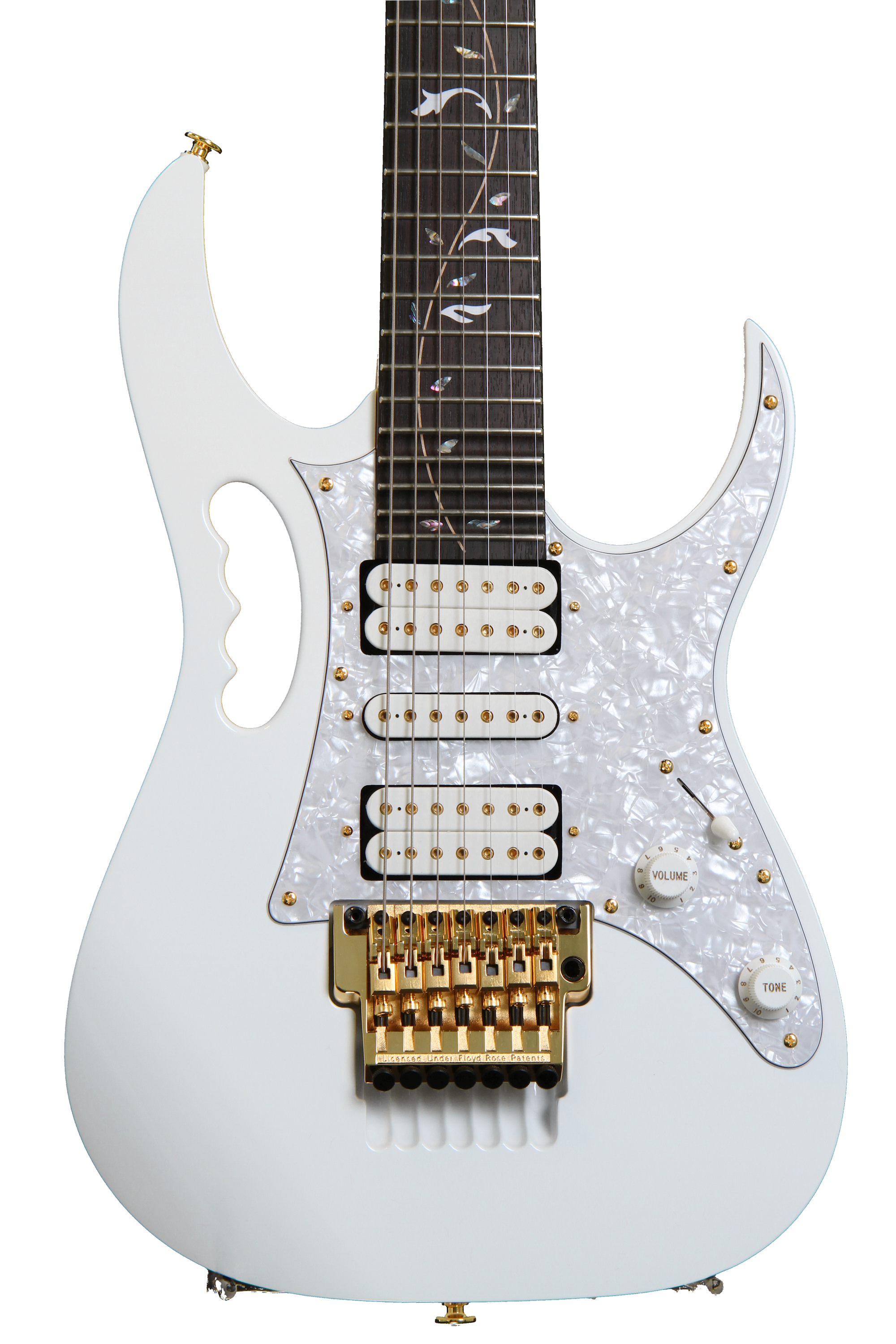 Ibanez JEM7V7 - Steve Vai Signature 7-String, White | Sweetwater