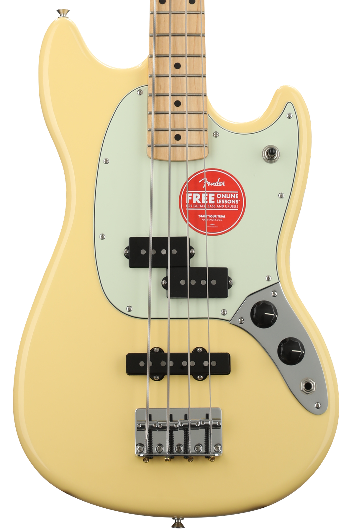 ベース Mustang Bass PJ Fender Special Edition Mustang PJ Bass - Buttercream with Maple