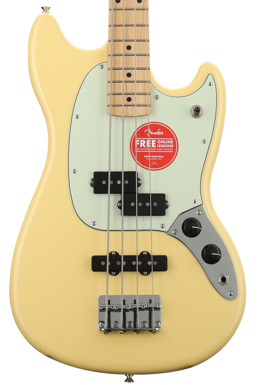 Fender Special Edition Mustang PJ Bass - Buttercream with Maple Fingerboard  - Sweetwater Exclusive in the USA