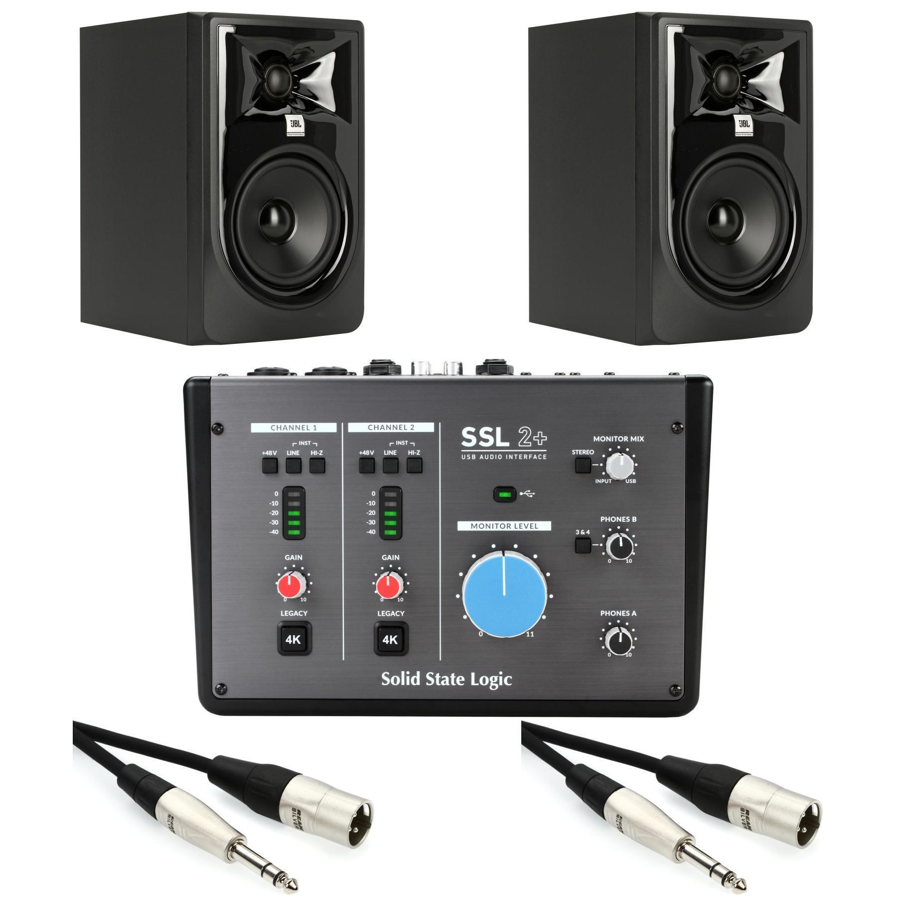 Solid State Logic SSL2+ USB Audio Interface and JBL 305P MkII Monitor Bundle