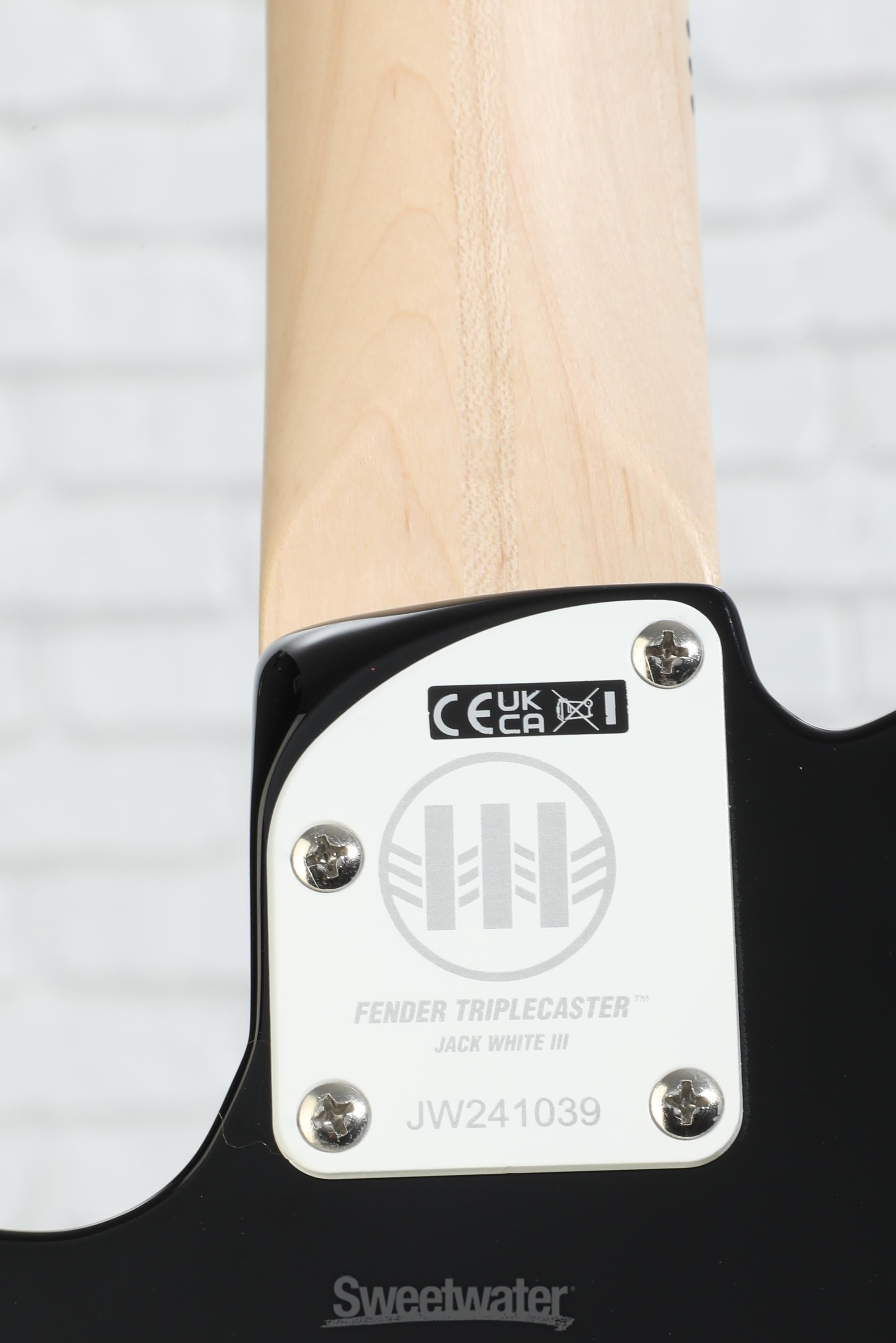 Fender Jack White Triplecaster Telecaster Electric Guitar - Black