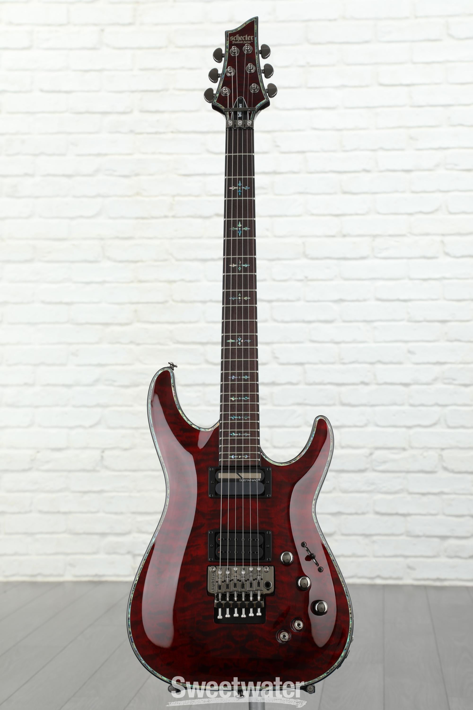 Schecter Hellraiser C-1 Floyd Rose Passive with Sustainiac - Black