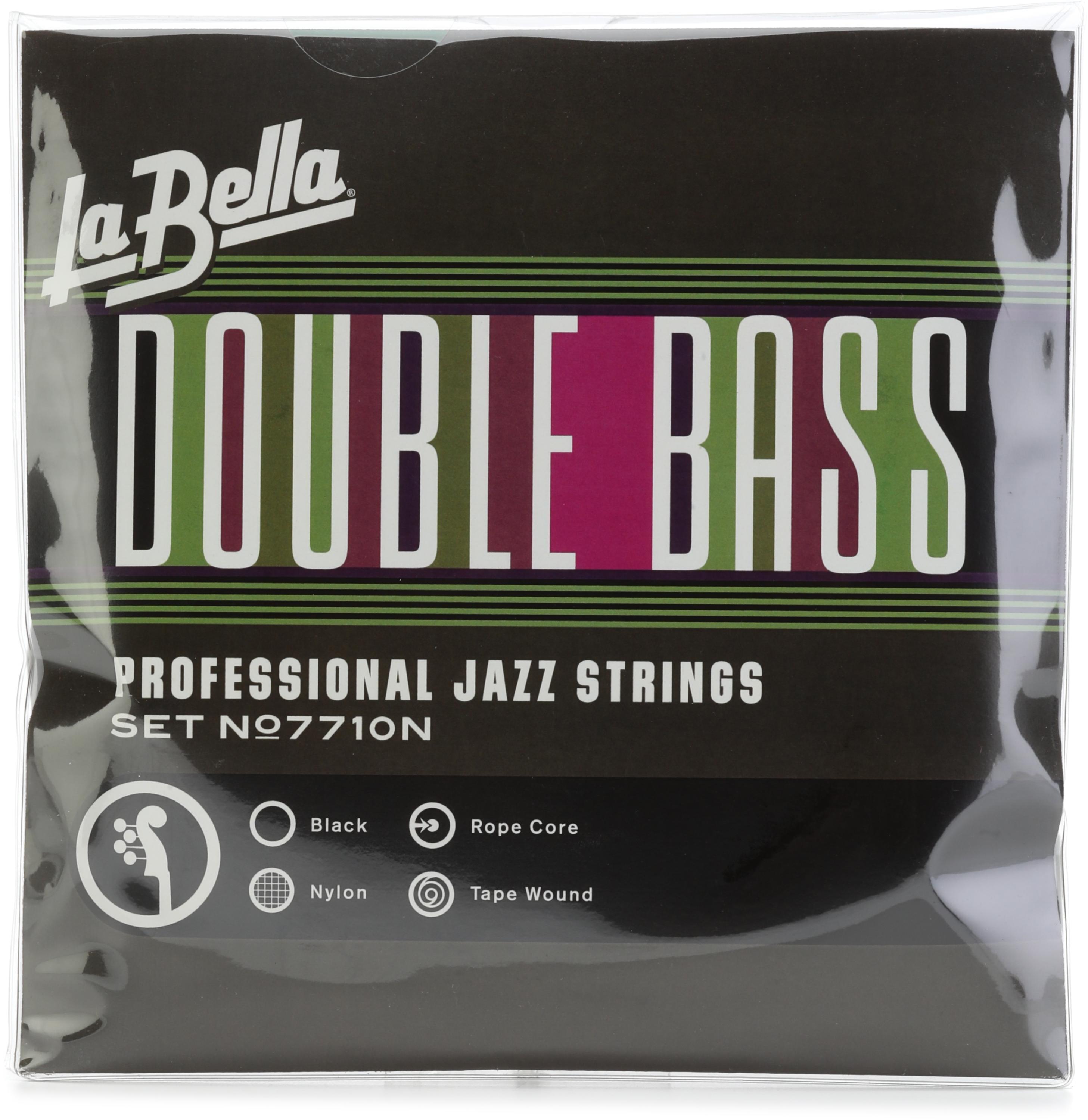 LaBella Double Bass White Nylon Tape Wound String Set for Baby Bass