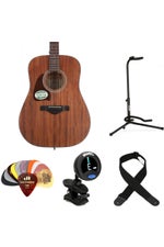 Photo of Ibanez AW54 Left-Handed Acoustic Guitar Essentials Bundle- Open Pore Natural