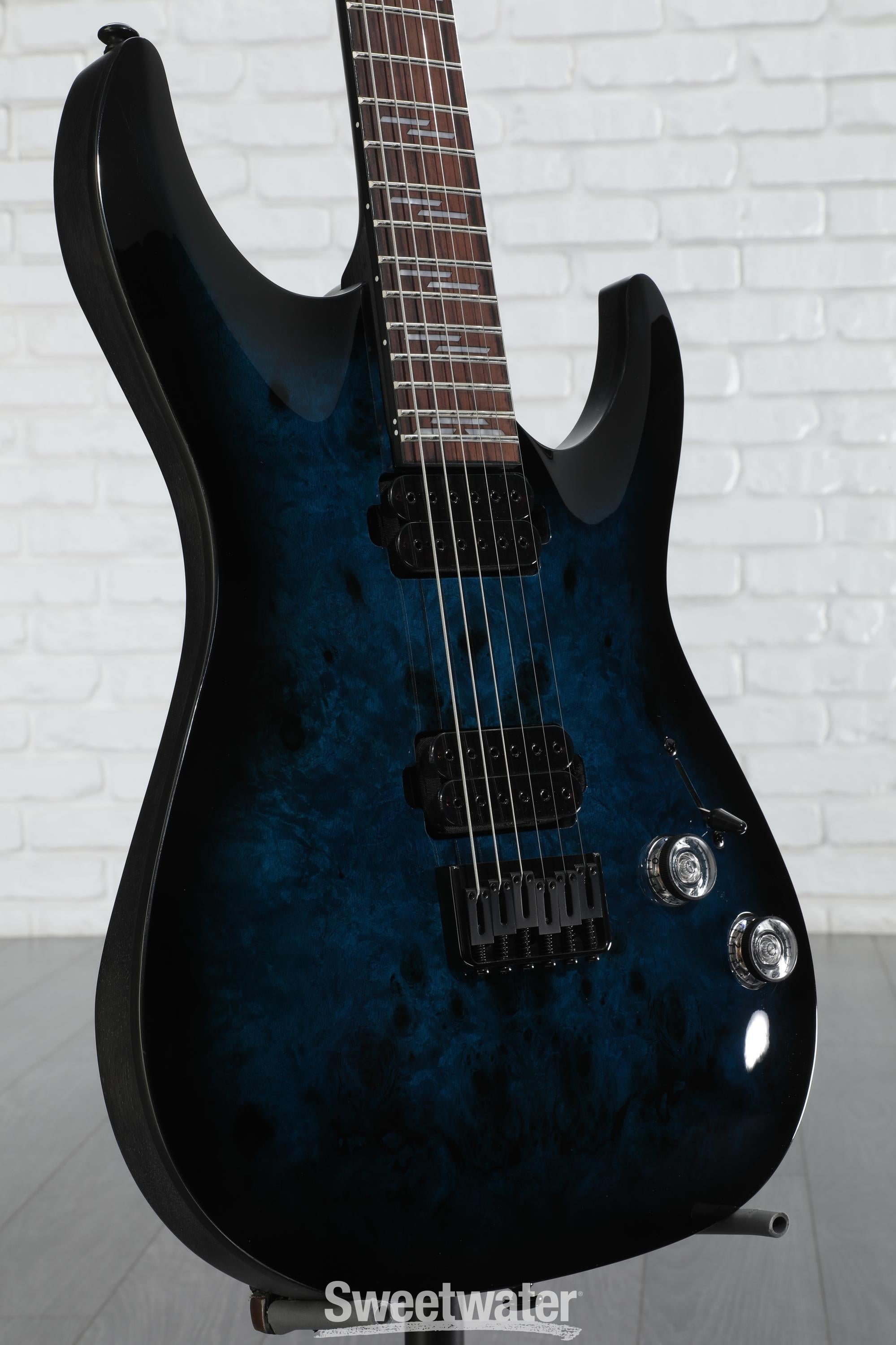 Schecter Omen Elite-6 Electric Guitar - See Thru Blue Burst