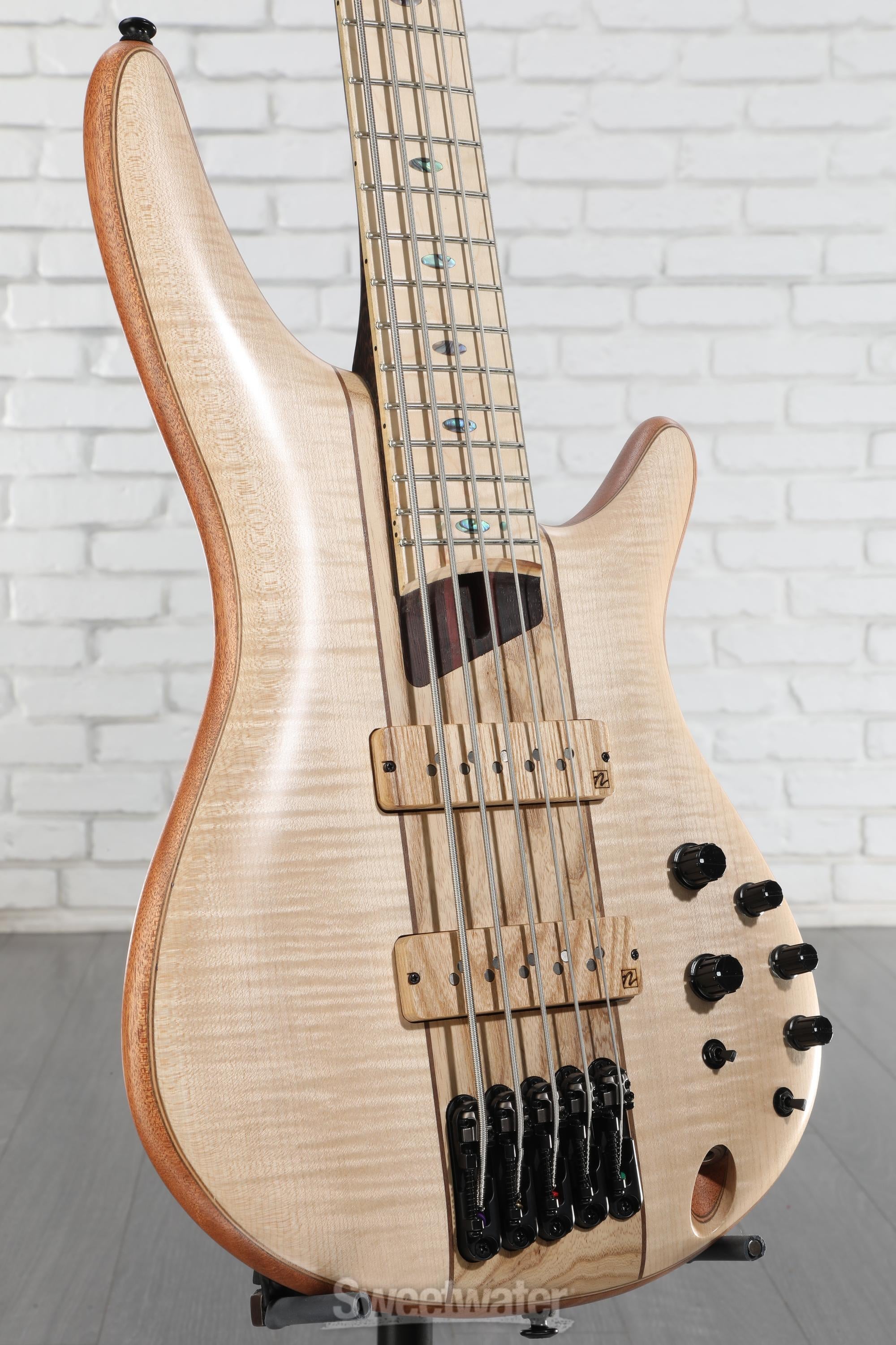 Ibanez Premium SR5FMDX2 5-string Bass Guitar - Natural Low