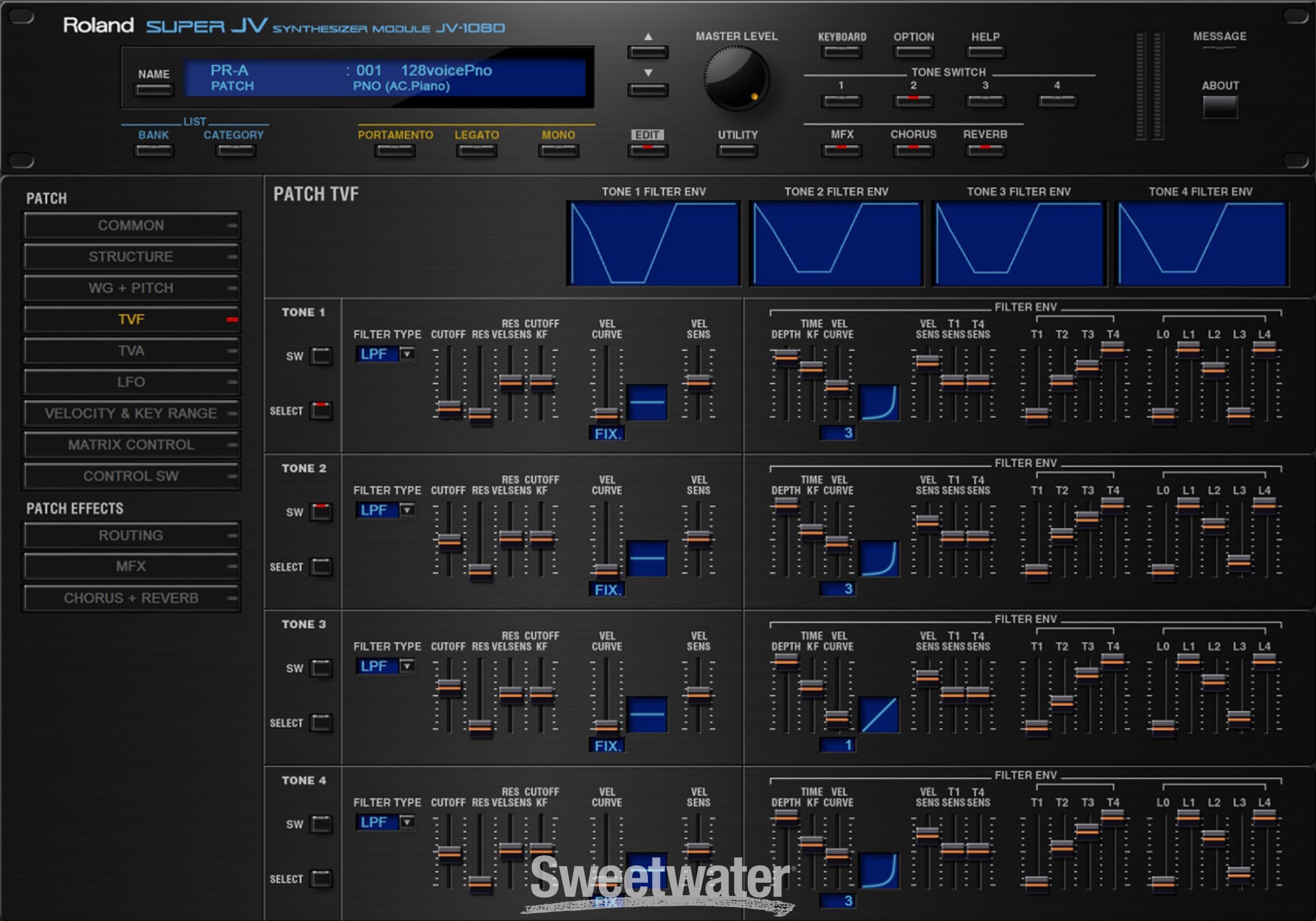 Roland JV-1080 Synthesizer Software