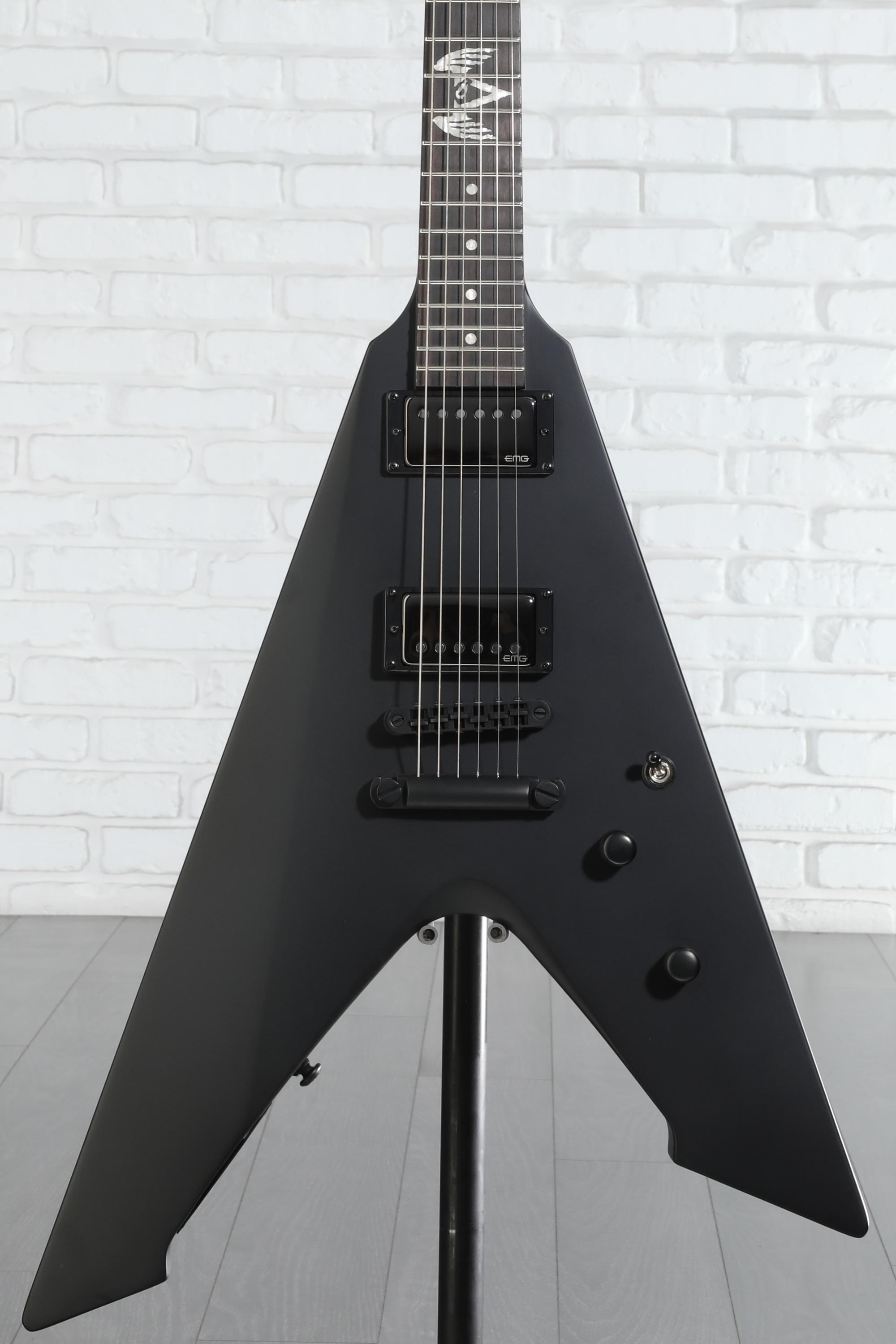 希少　LTD / Vulture Black Satin Lefty ESP LTD Vulture - Black Satin | Sweetwater