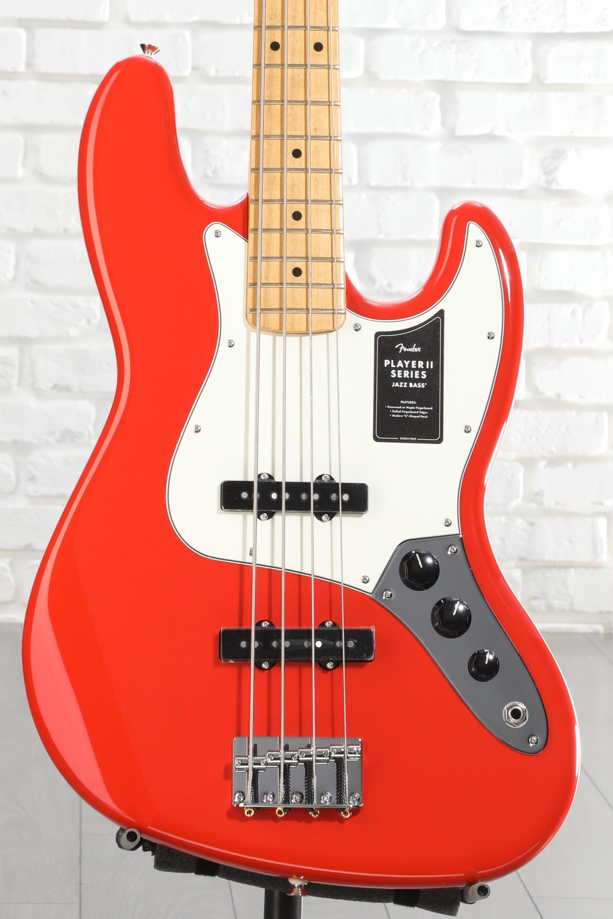 Fender Player II Jazz Bass - Coral Red with Maple Fingerboard