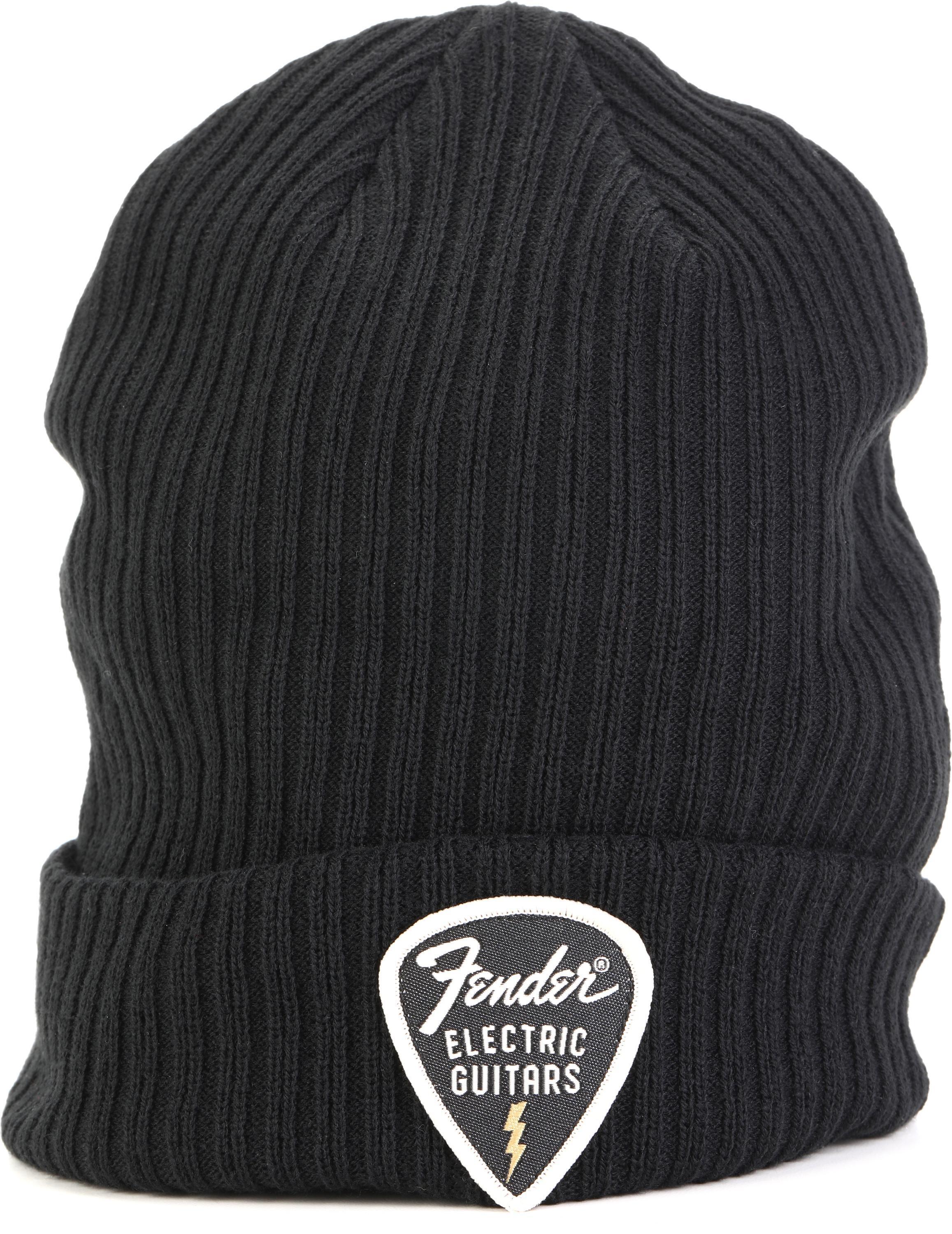 Photo of Fender Pick Patch Ribbed Beanie - Black