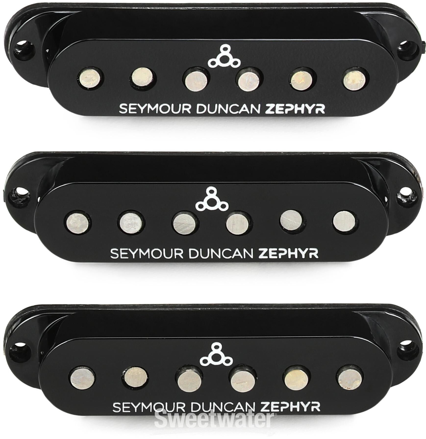 Seymour Duncan Zephyr Silver Strat Pickup Set - Black/Silver