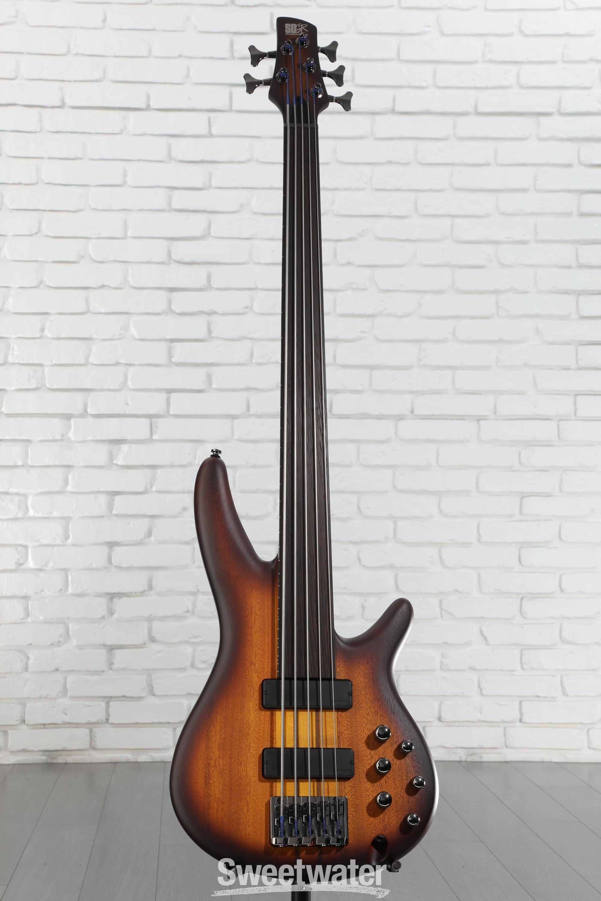 Ibanez Bass Workshop SRF705 Fretless Bass Guitar - Brown