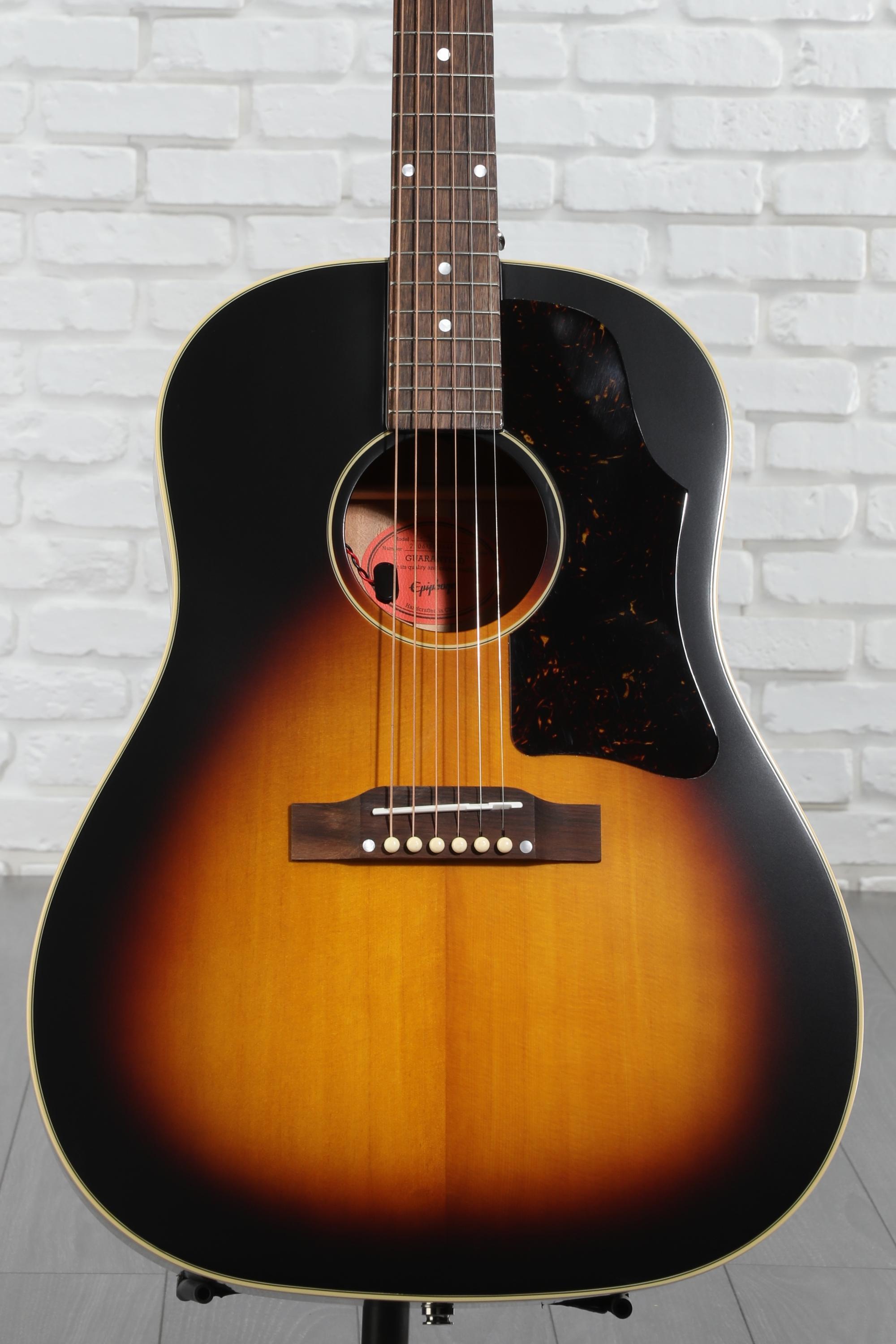 ギター Epiphone Inspired by Gibson J-45 Epiphone J-45 Acoustic Guitar - Aged Vintage Sunburst Gloss