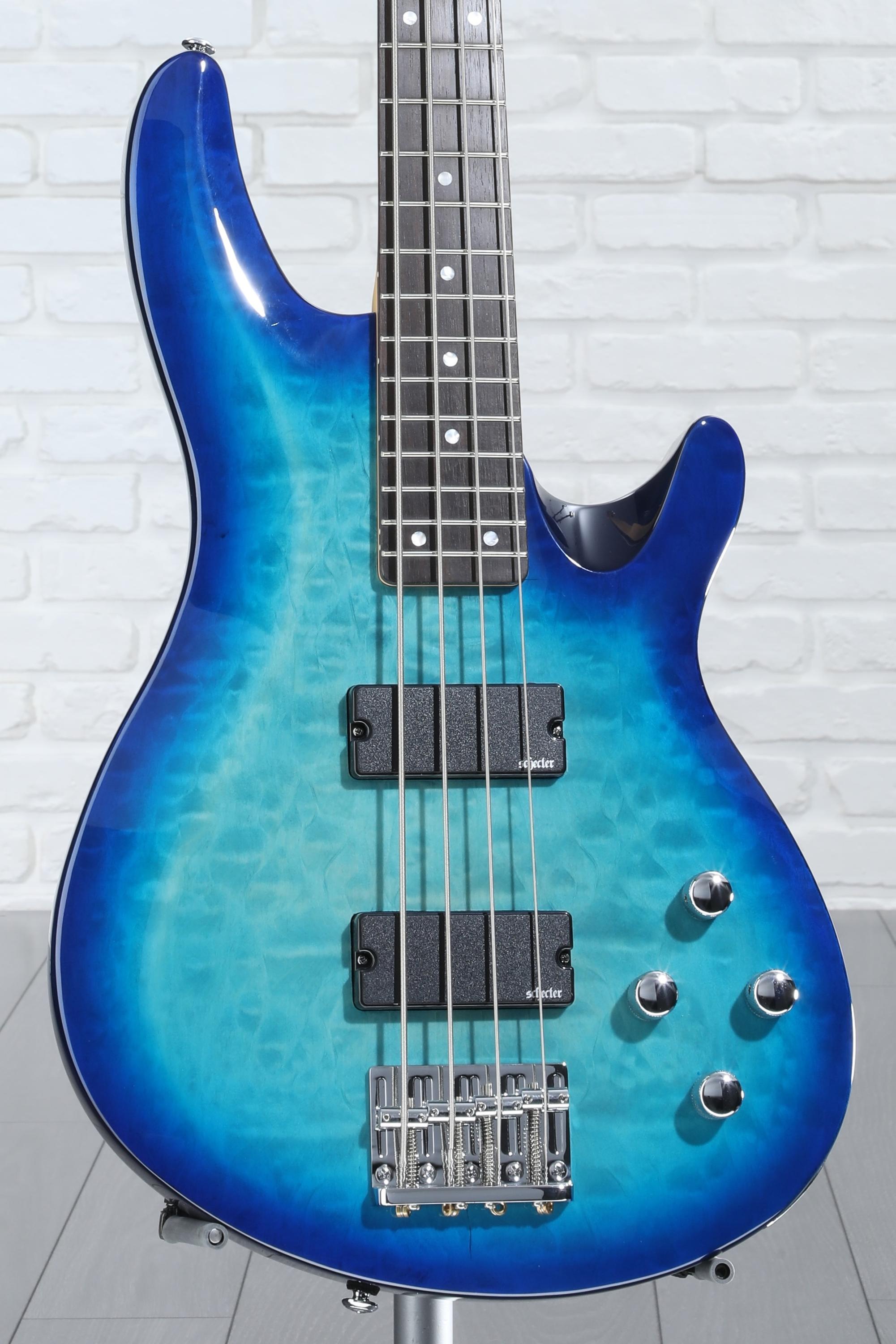 Schecter C-4 Plus Bass Guitar - Ocean Blue Burst | Sweetwater