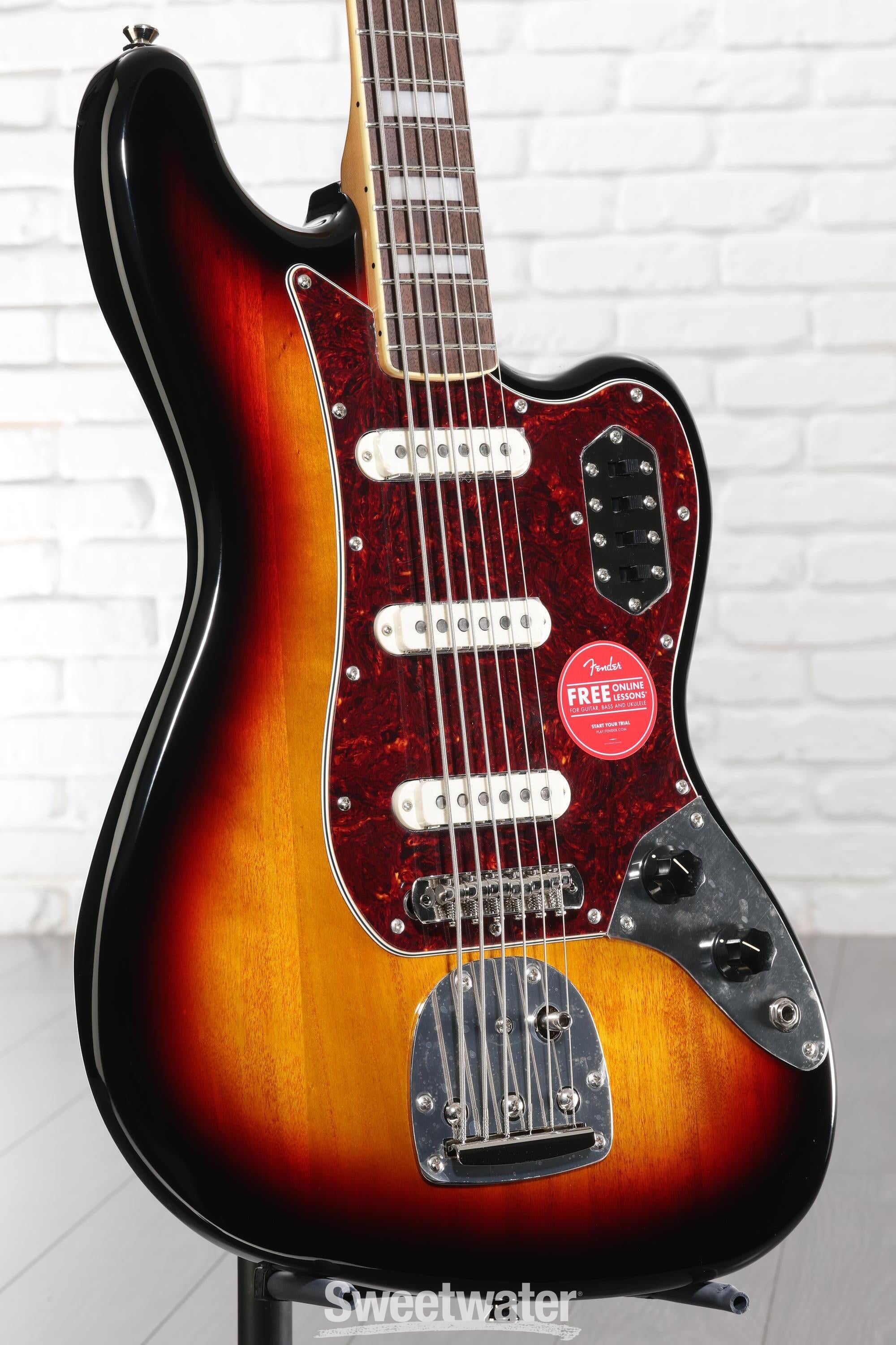 Squier Classic Vibe Bass VI Guitar - 3-tone Sunburst | Sweetwater