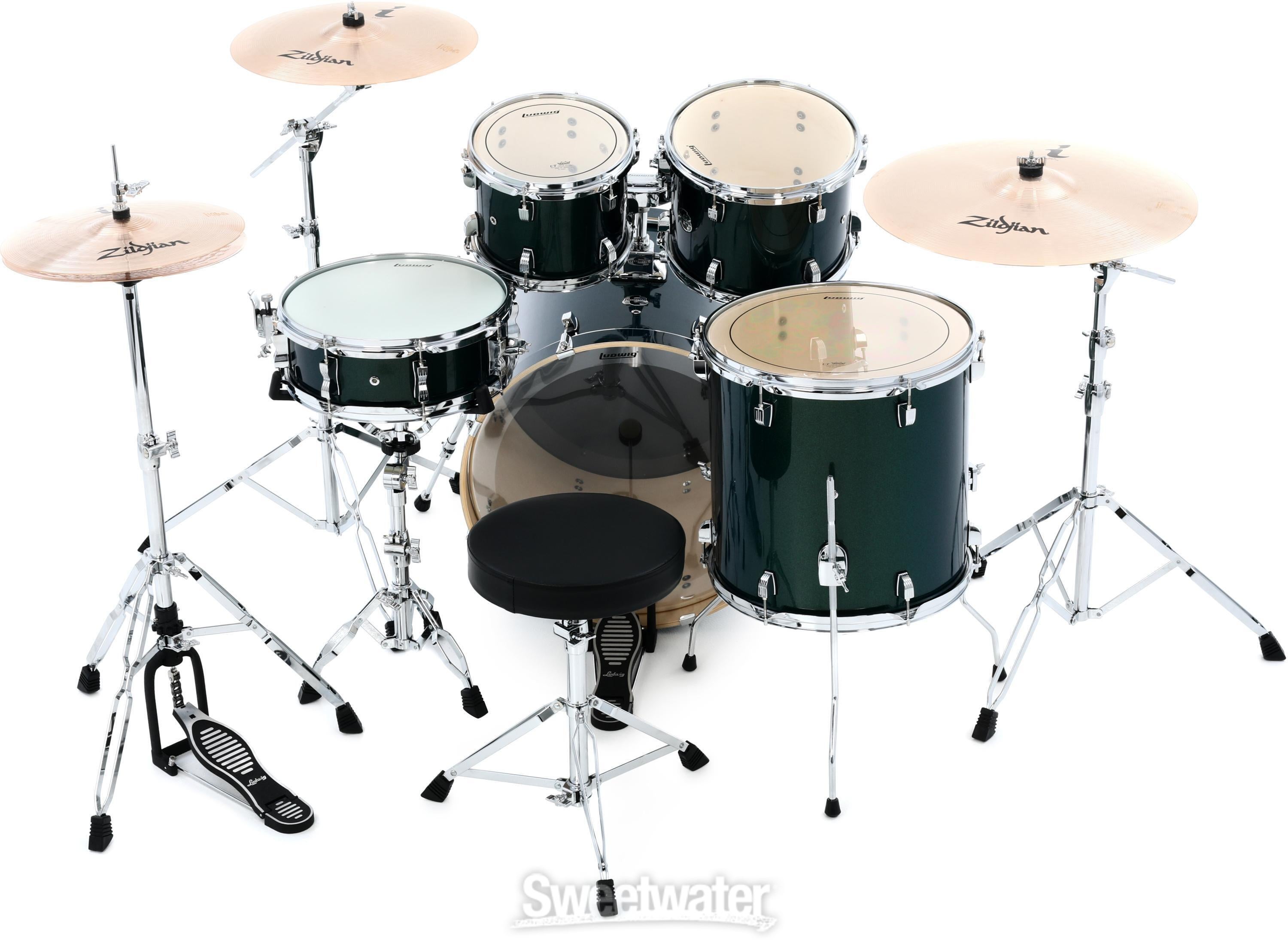 Ludwig Element Evolution LCEE220 5-piece Complete Drum Set with