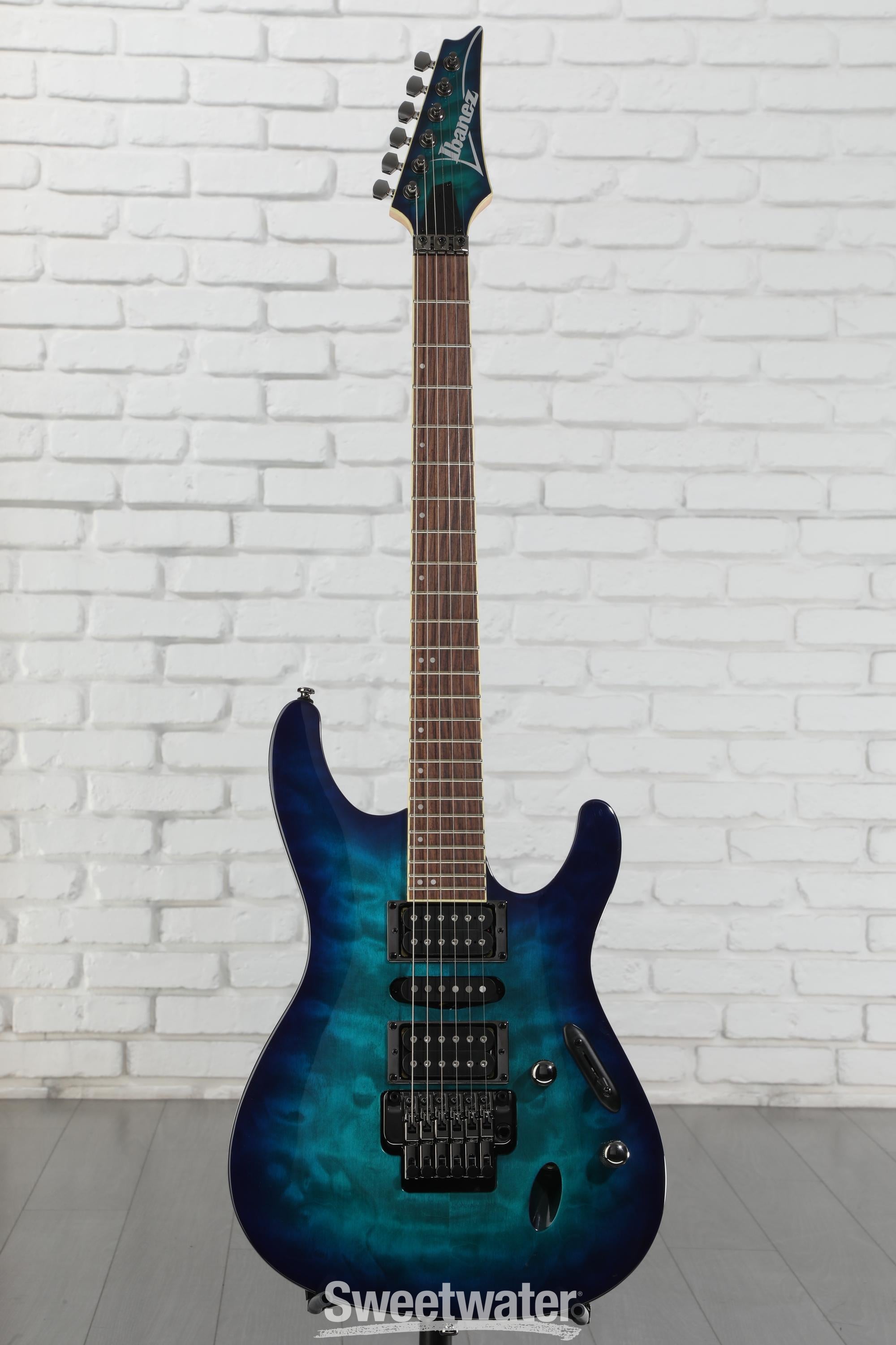 Ibanez S670QM Electric Guitar - Sapphire Blue | Sweetwater
