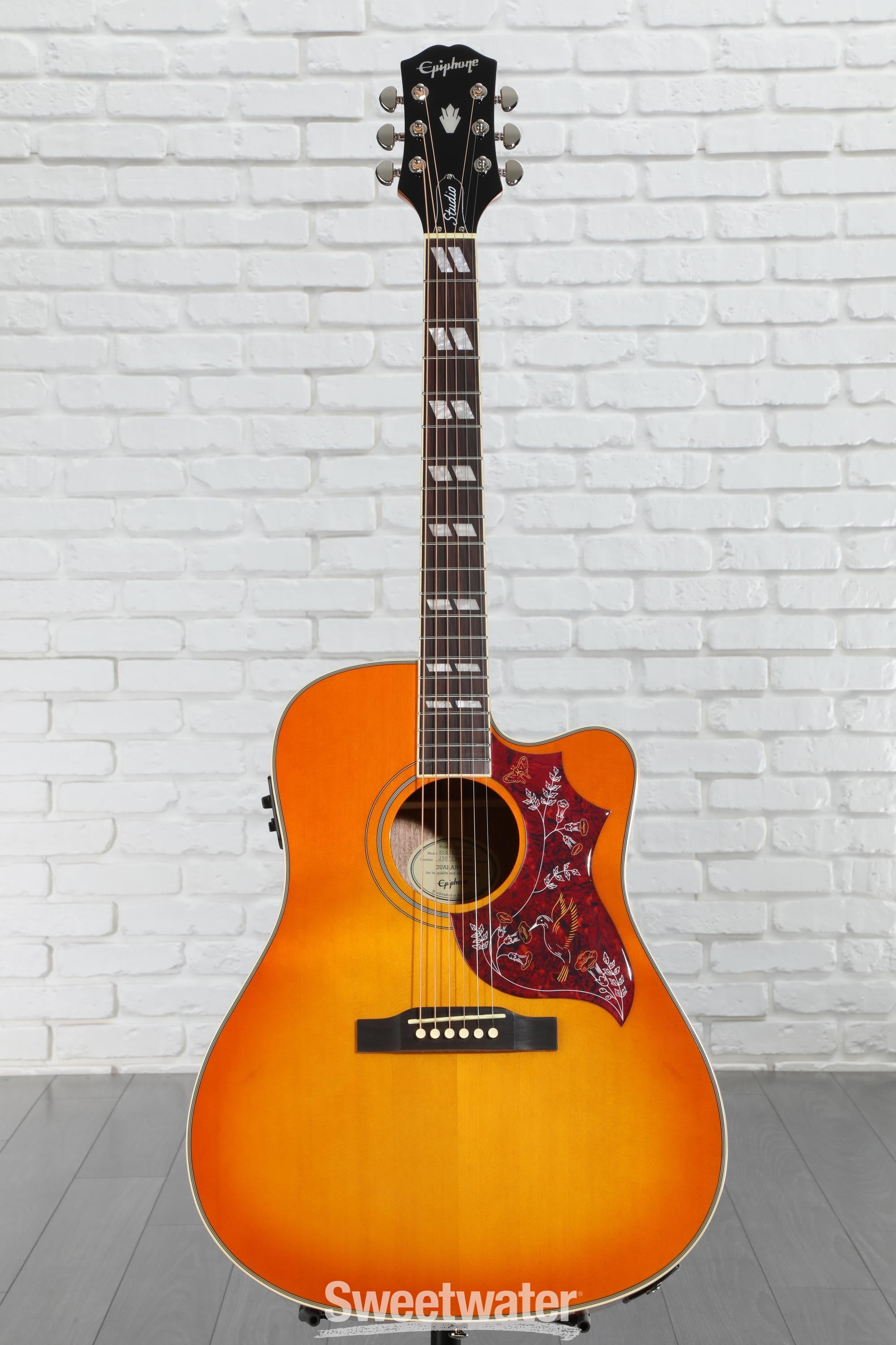 ギター epiphone hamming bird studio Epiphone Hummingbird Studio Faded Cherry | USA