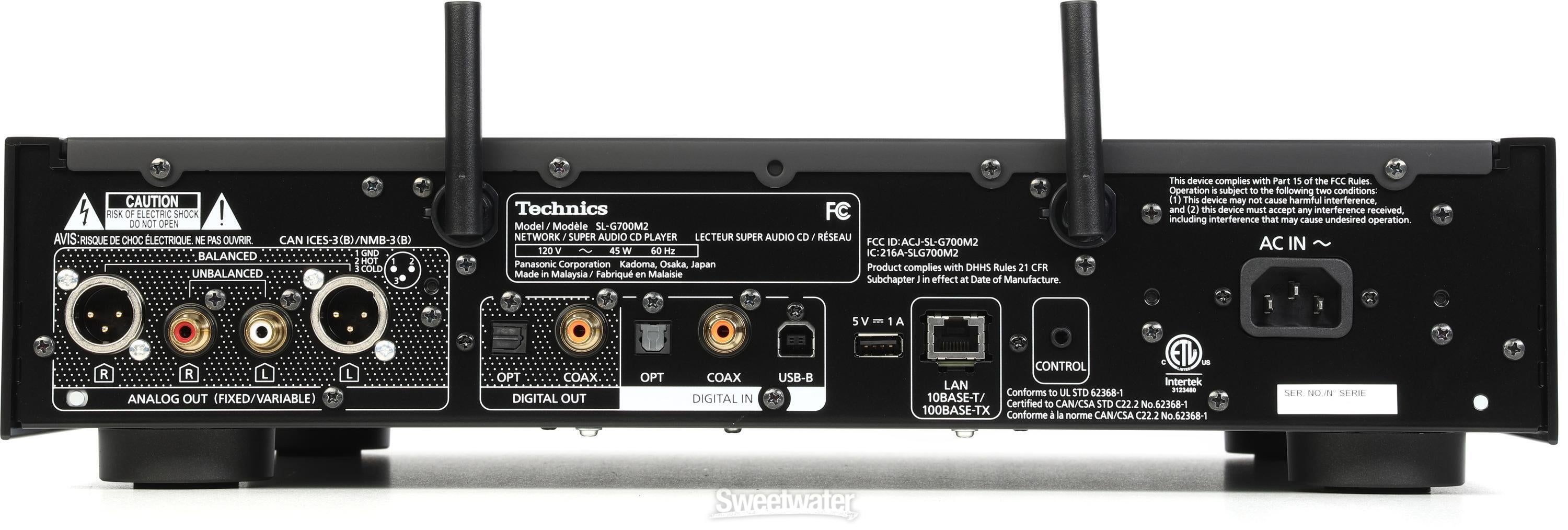 Technics SL-G700M2 Network Super Audio CD Player - Black | Sweetwater