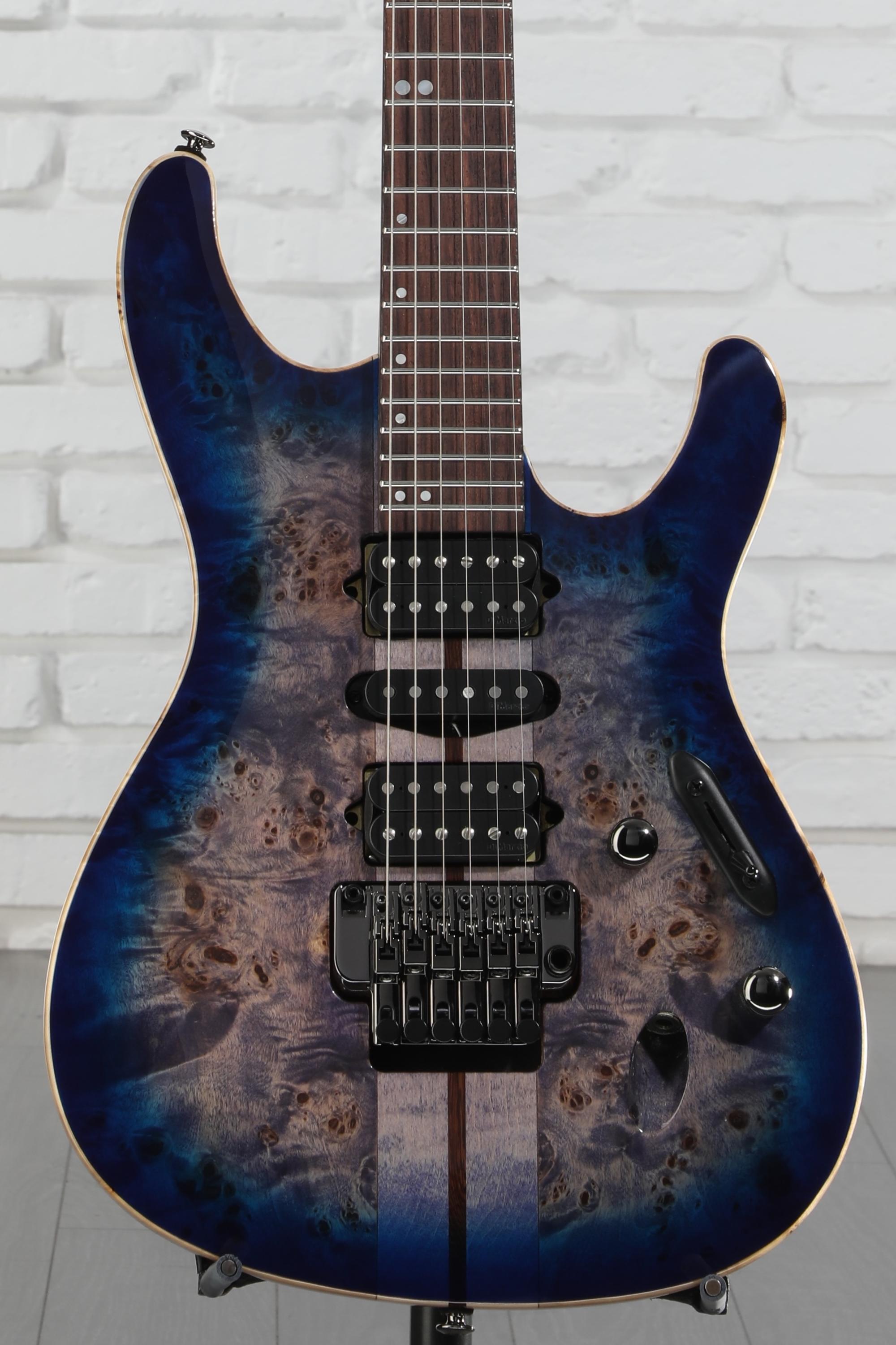 Ibanez Premium S1070PBZ Electric Guitar - Cerulean Blue Burst