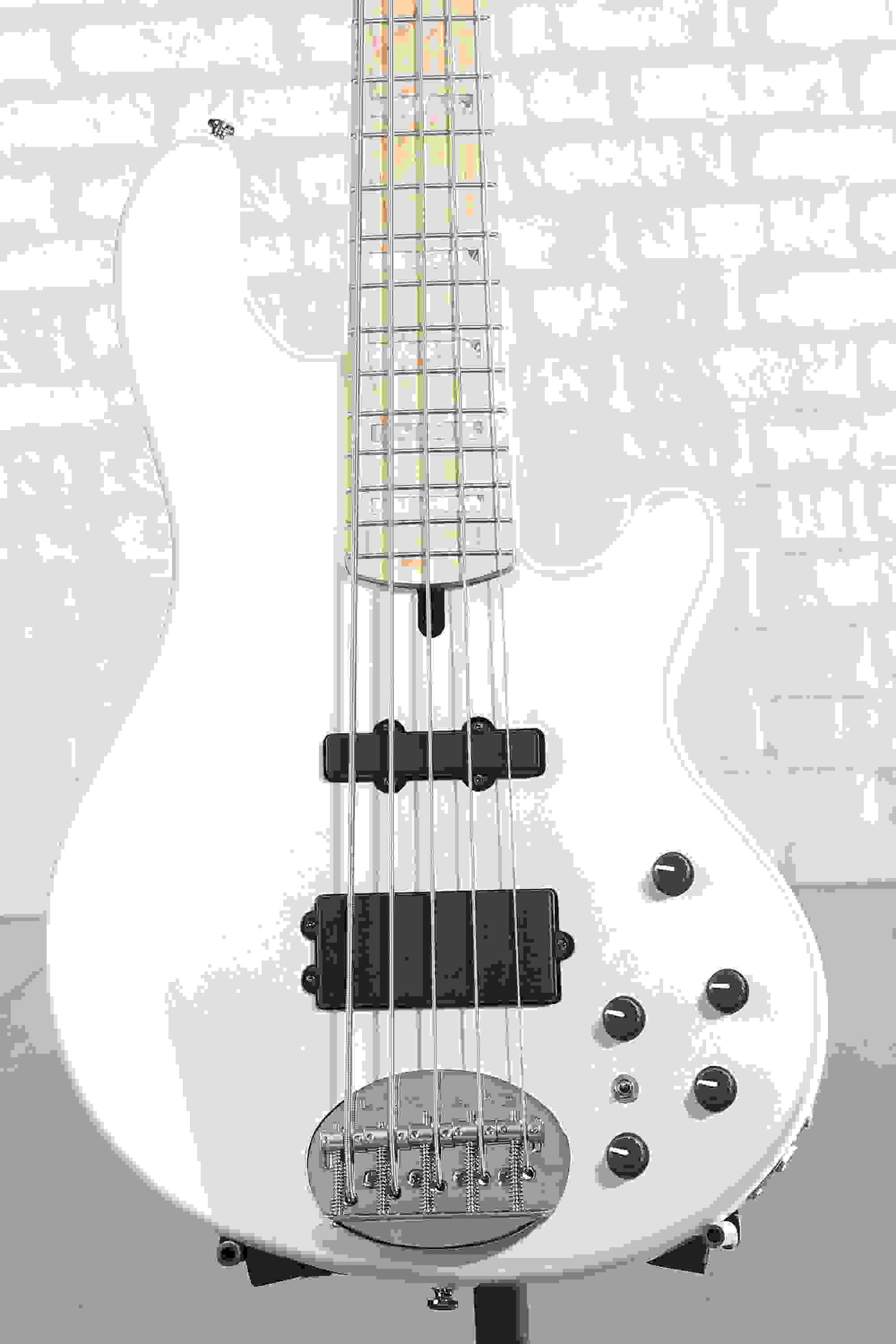 Lakland Skyline 55-02 Custom Bass Guitar - Pearl White with Maple Fingerboard