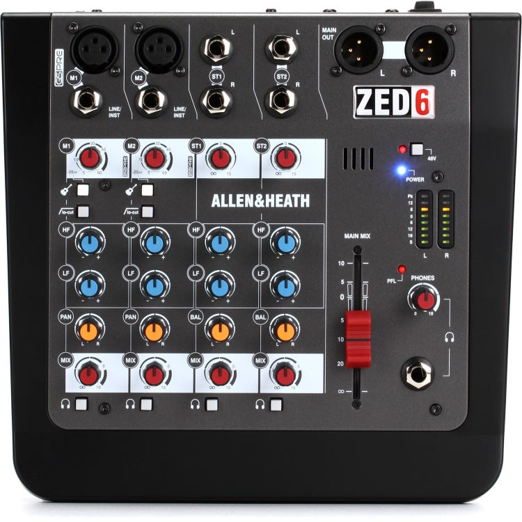 Allen & Heath ZED-6 4-channel Compact Mixer