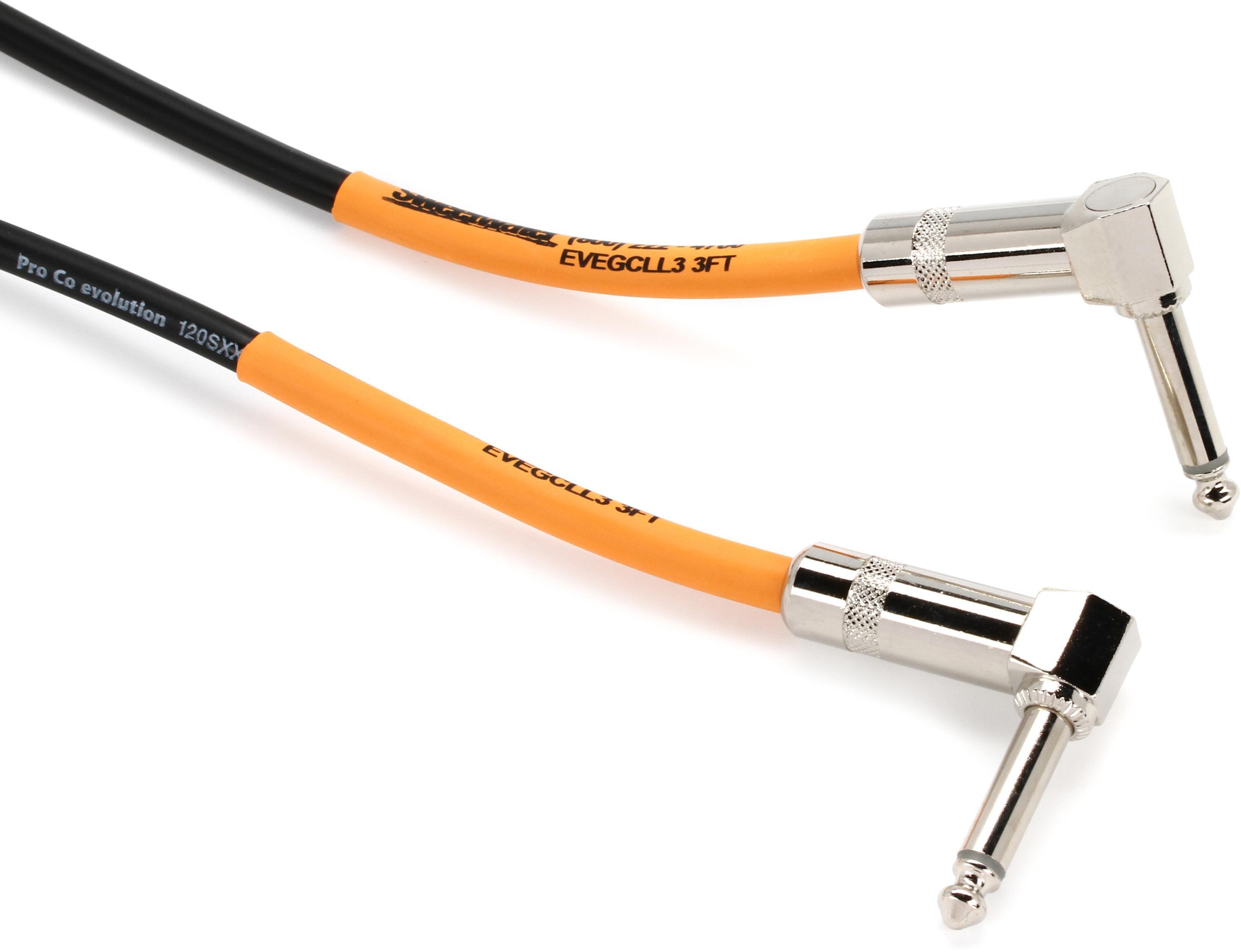 Photo of Pro Co EVEGCLL3 Evolution Essense Right-angle to Right-angle Patch Cable - 3 foot