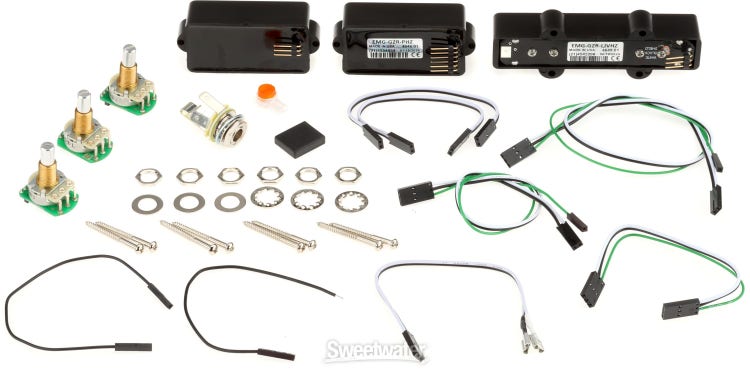EMG GZR-PJHZ Geezer Butler Signature P/J Bass Pickup Set - Black