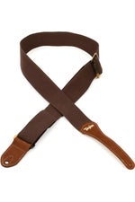 Photo of Taylor GS Mini Cotton 2" Guitar Strap - Chocolate Brown