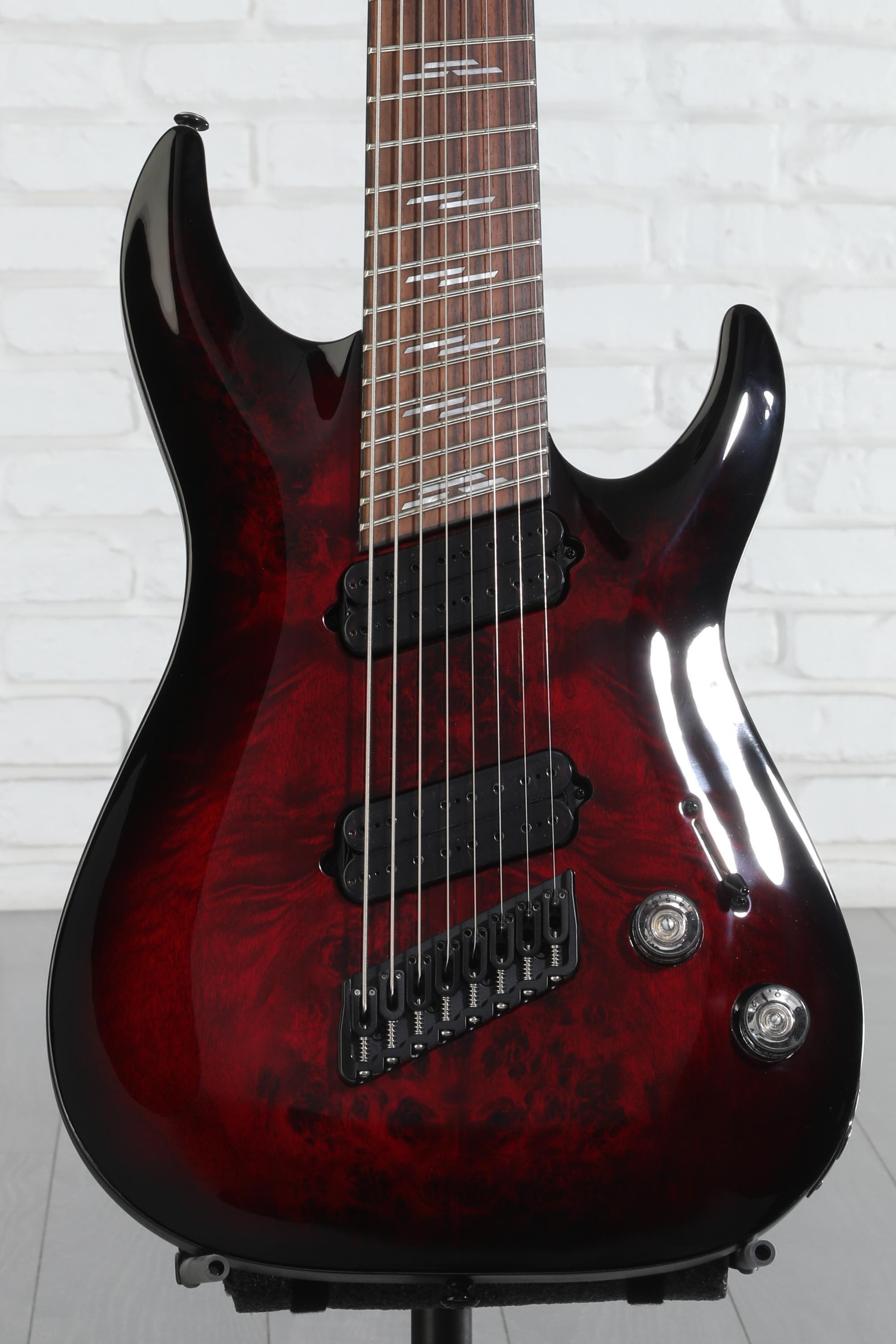 Schecter Omen Elite-8 Multiscale 8-string Electric Guitar - Black