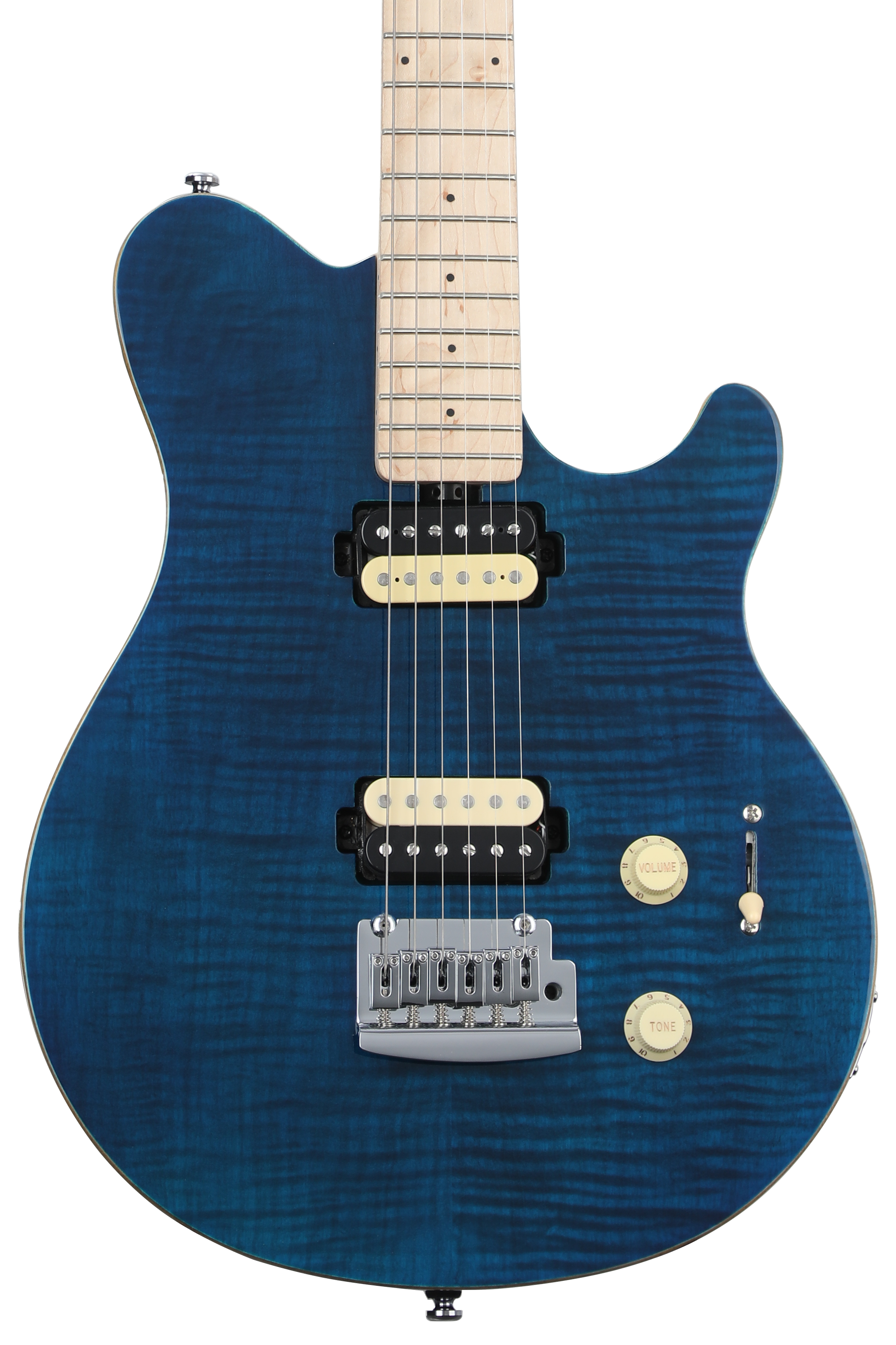 Sterling By Music Man Axis Flame Maple Electric Guitar - Neptune