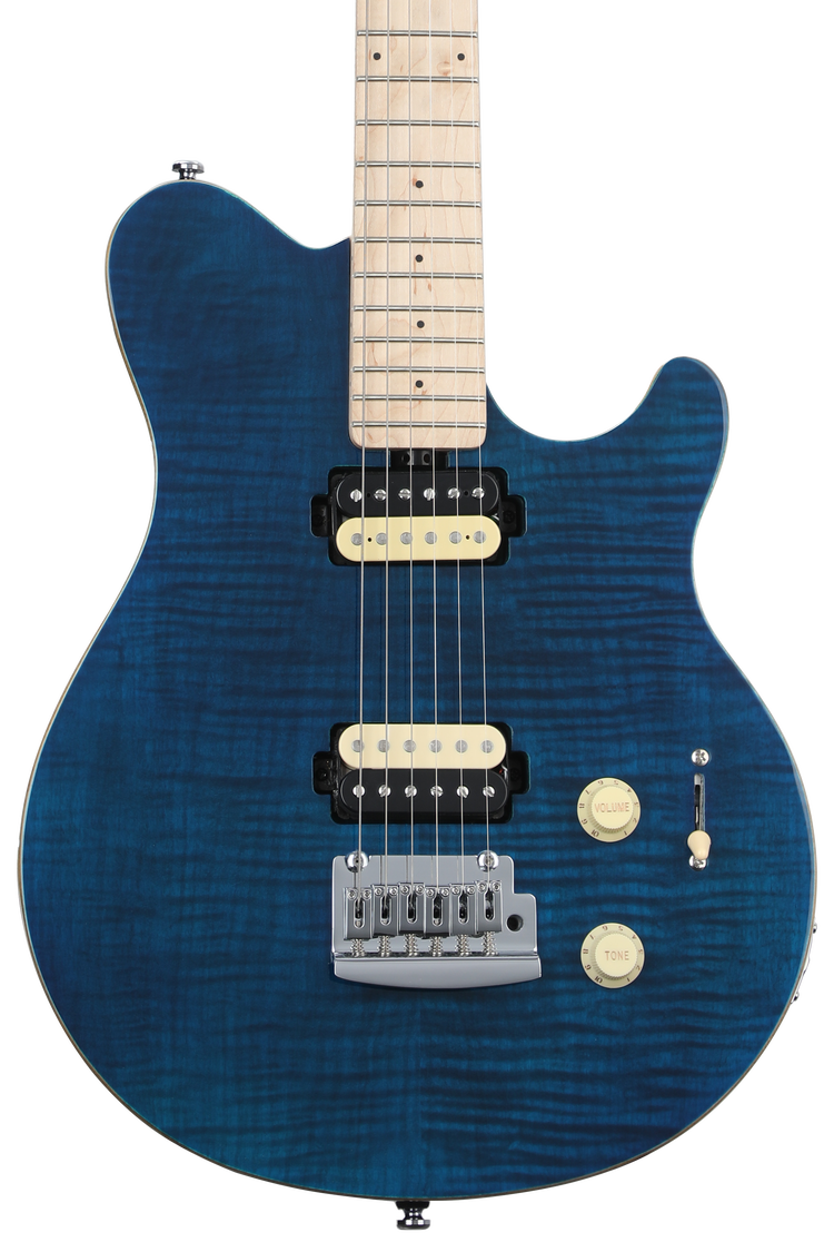 Sterling By Music Man Axis Flame Maple Electric Guitar - Neptune