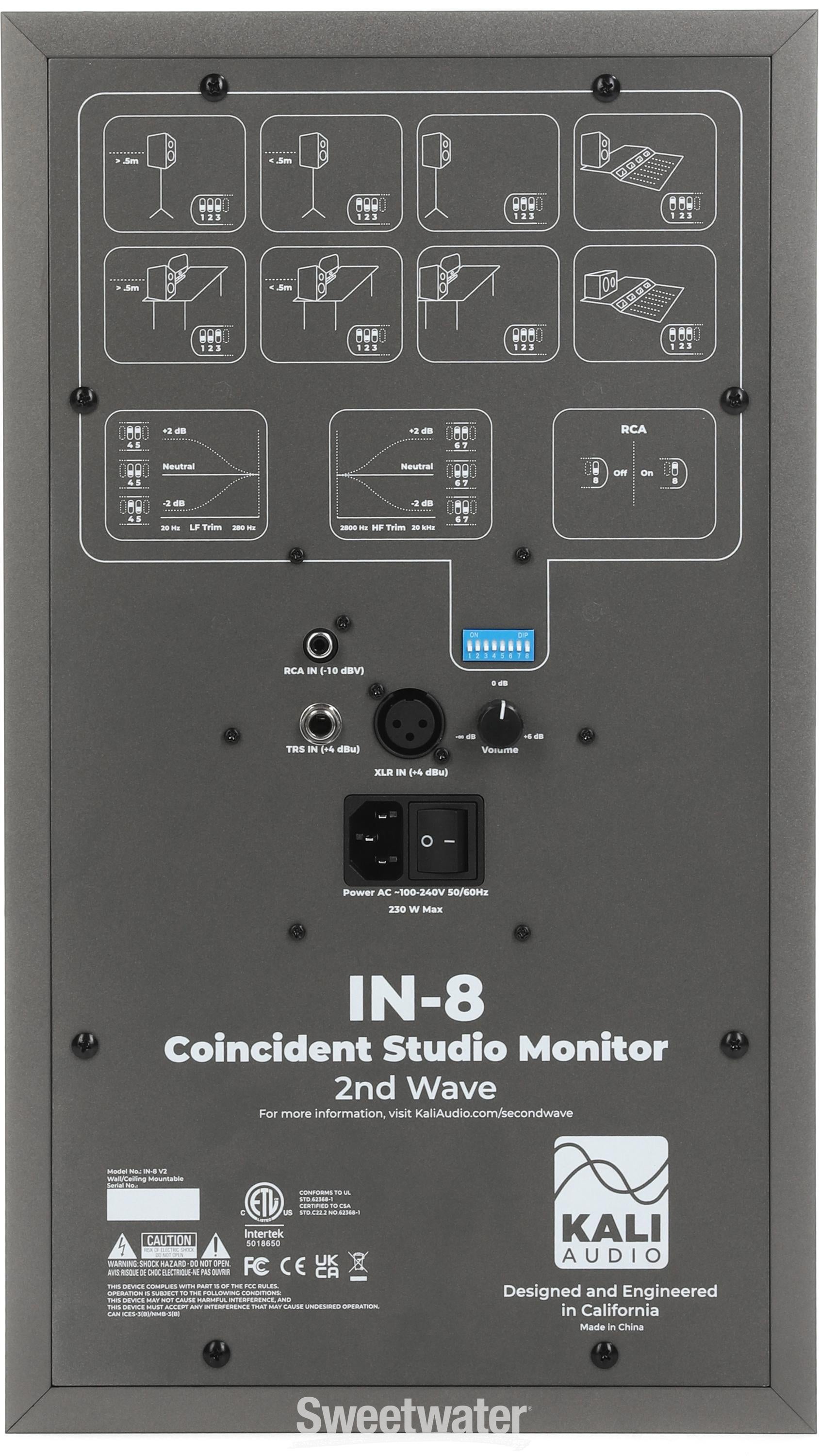 Kali Audio IN-8 V2 8-inch Powered Studio Monitor - Gray