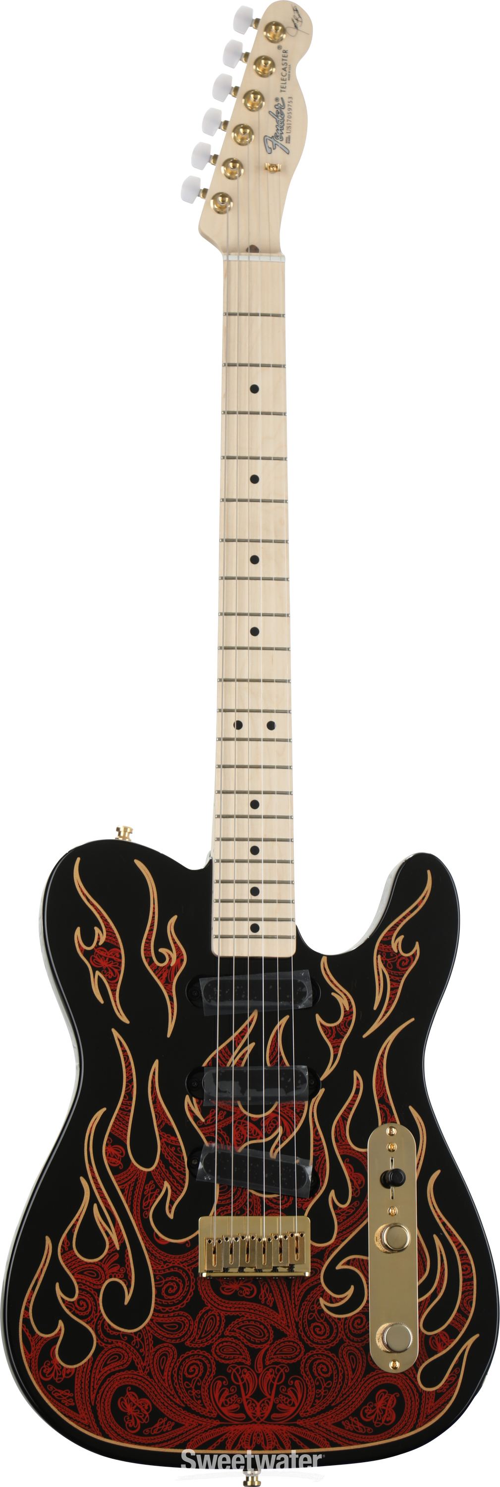 Fender James Burton Telecaster - Red Paisley Flames | Sweetwater
