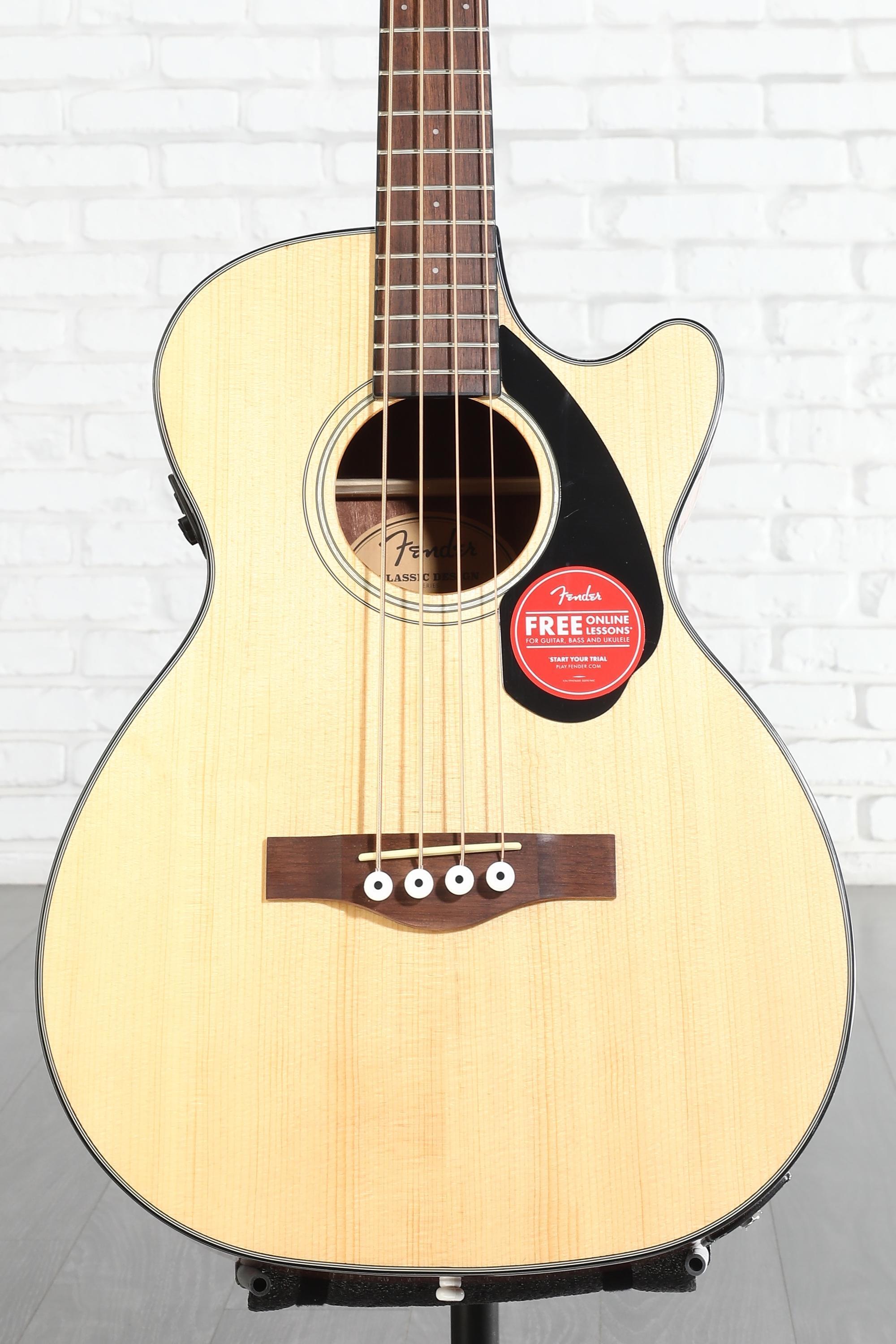 Fender CB-60SCE Acoustic-electric Concert Bass Guitar - Natural
