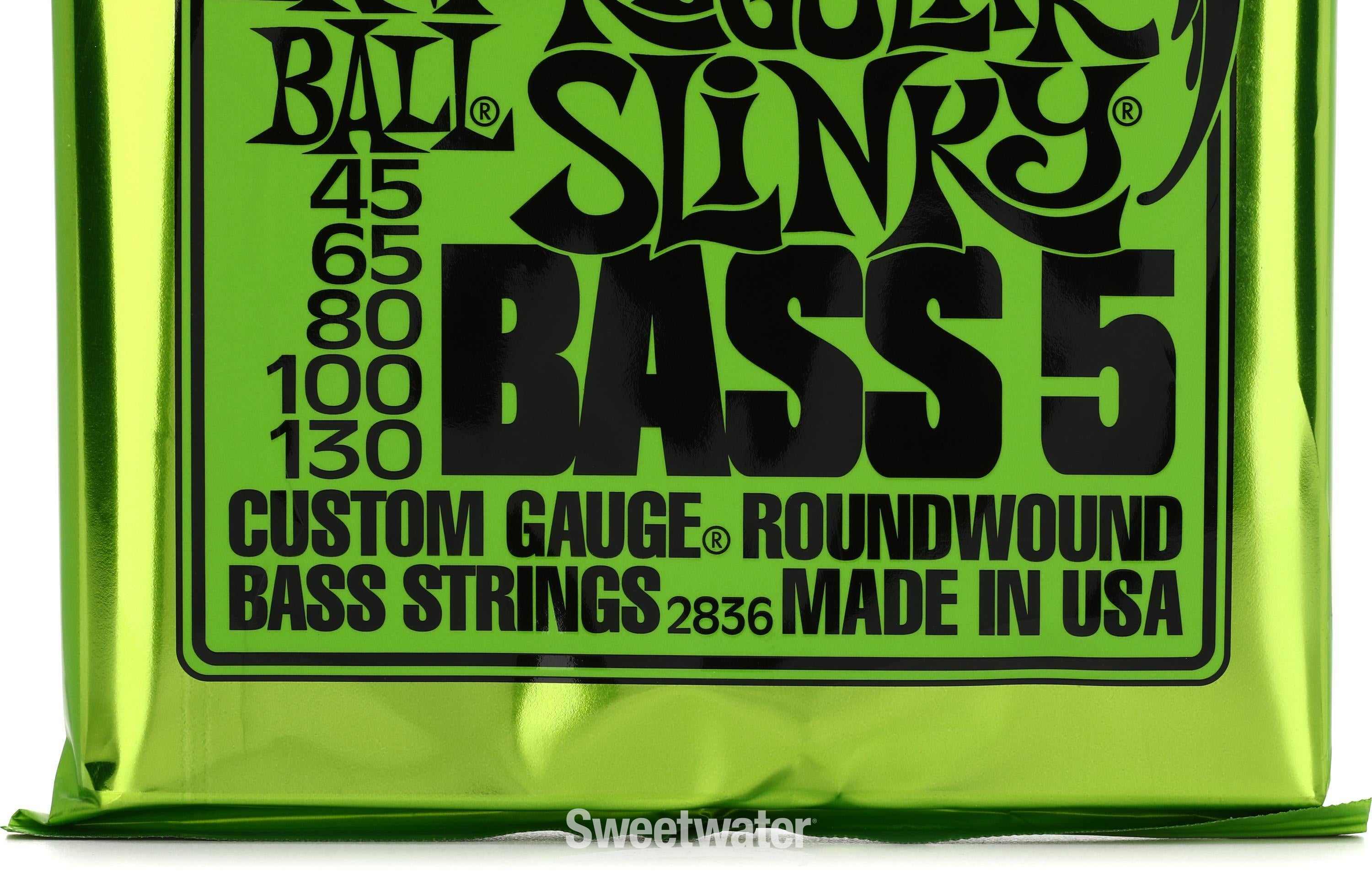 Ernie Ball 2836 Regular Slinky Nickel Wound Electric Bass Guitar Strings -  .045-.130 5-string
