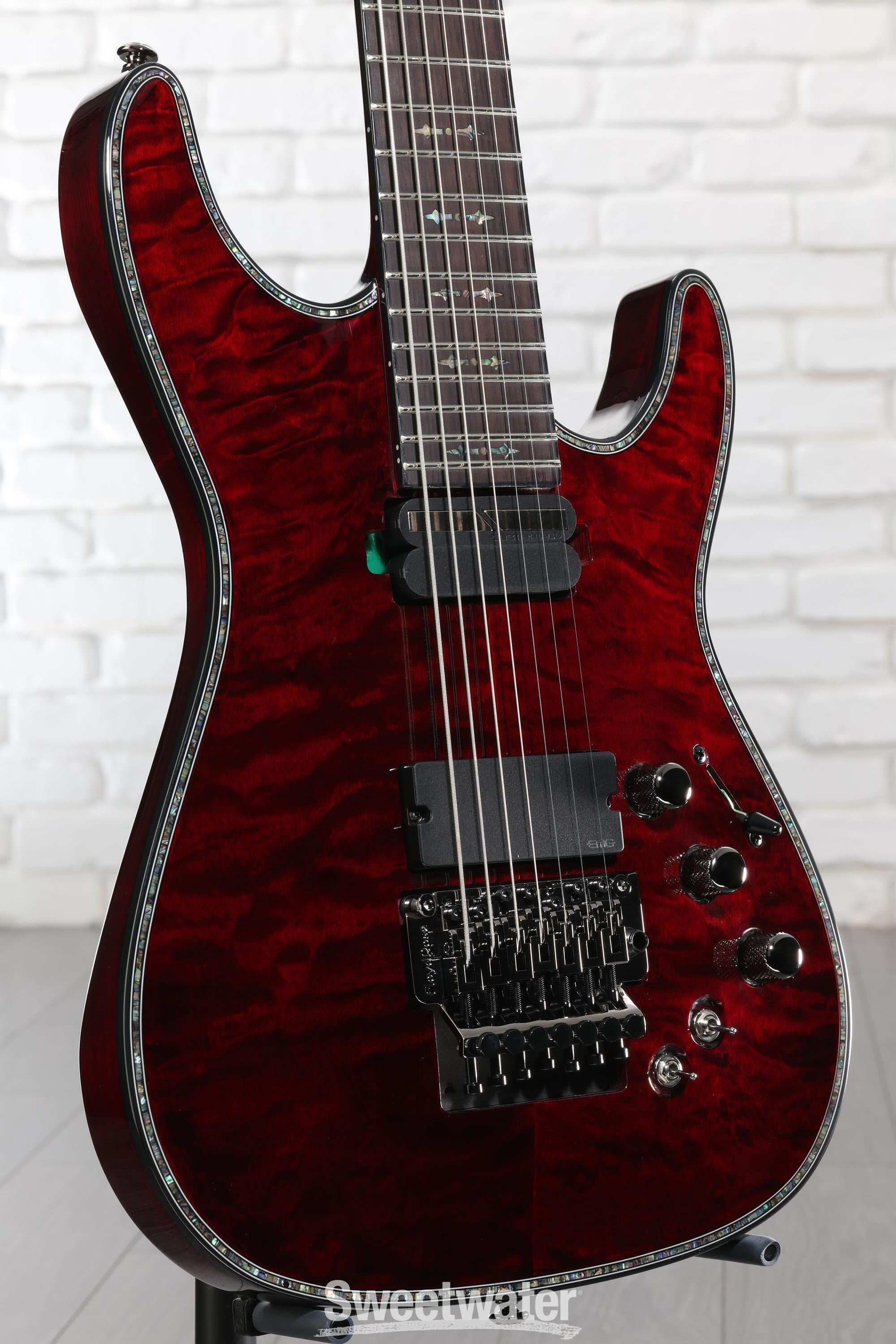 Schecter Hellraiser C-7 FR-S Electric Guitar - Black Cherry