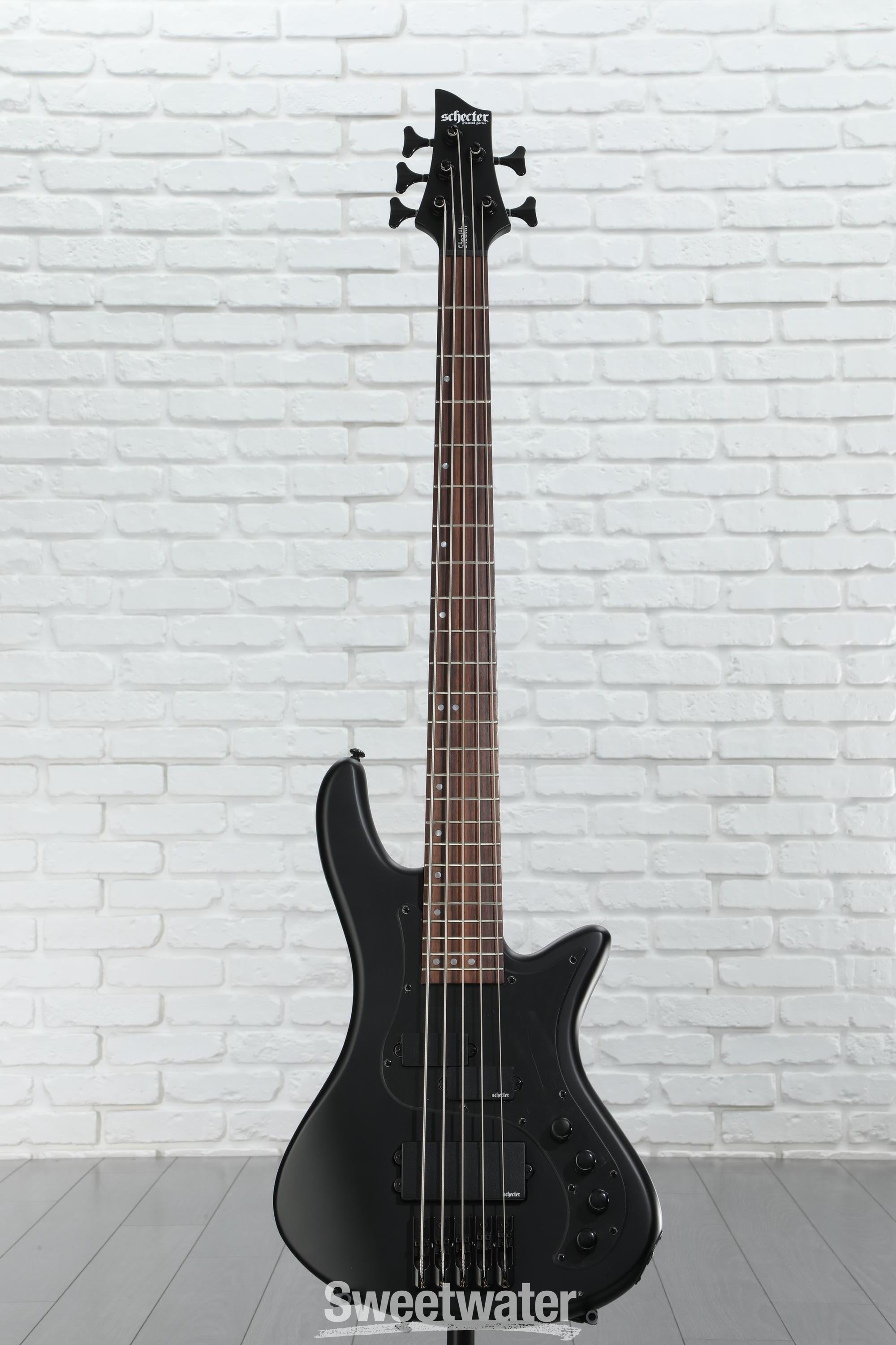 schecter STILETTO STEALTH-5 LF レフティ Schecter Stiletto Stealth 5 Bass Guitar - Satin Black